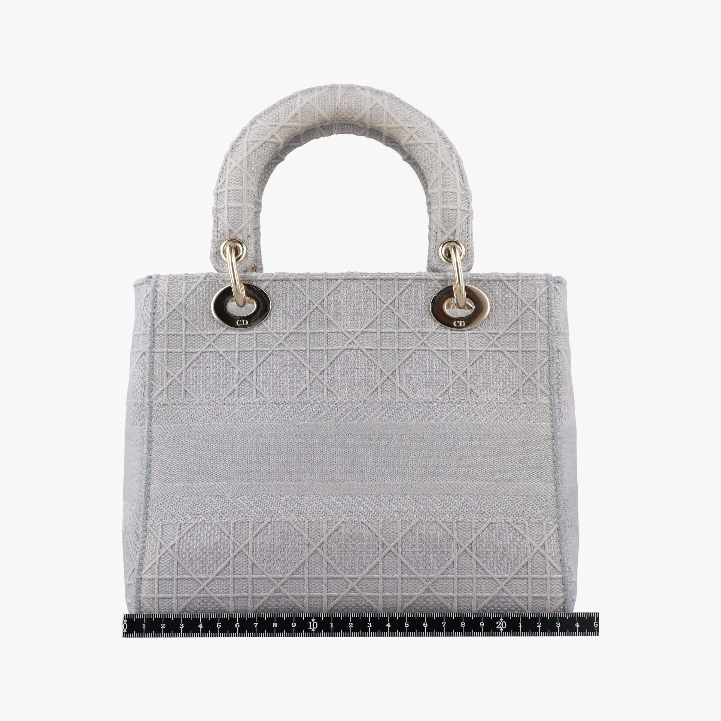 Vintage Christian Dior Lady Dior D-lite Grey Jacquard  shoulderbag | stylenewstar