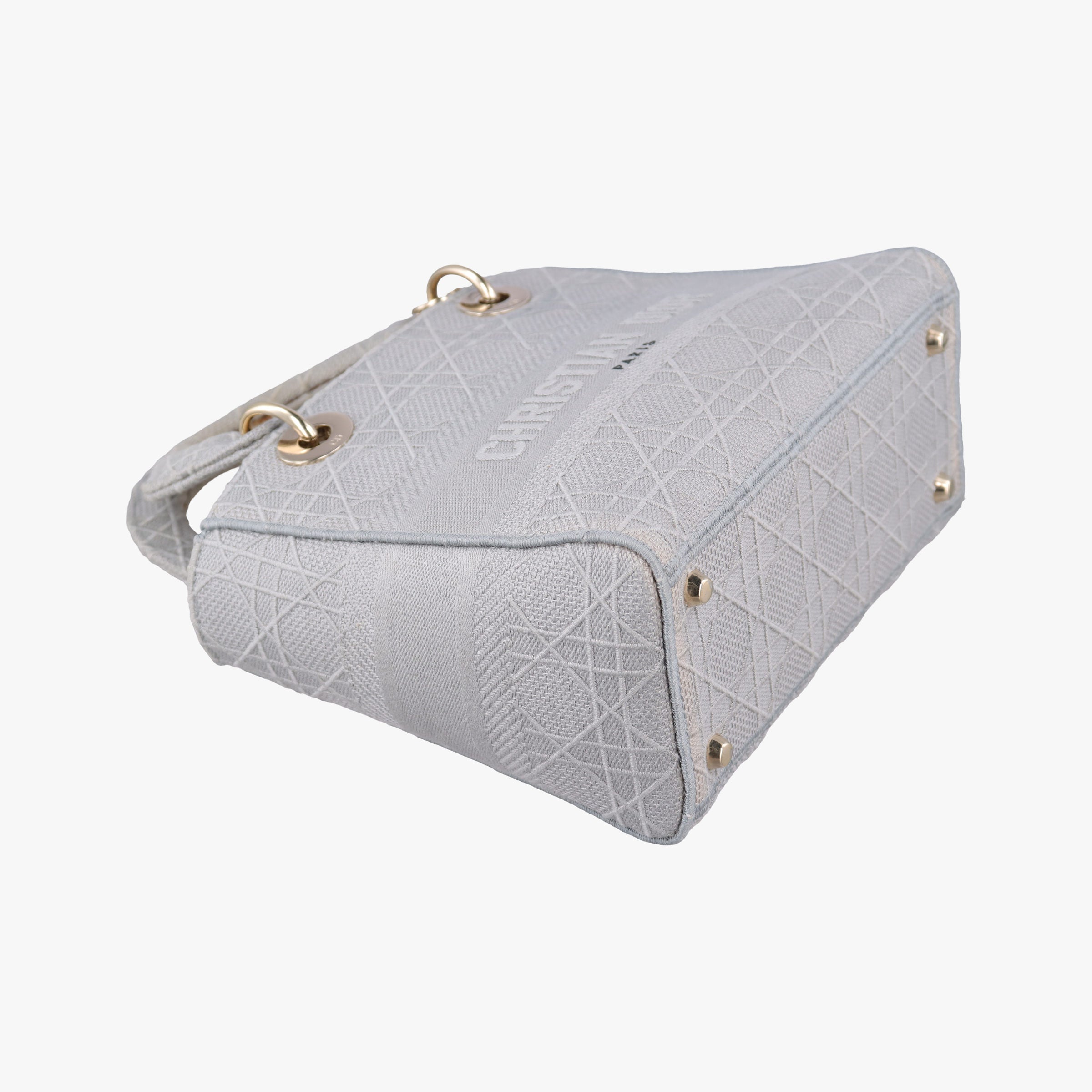 Vintage Christian Dior Lady Dior D-lite Grey Jacquard  shoulderbag | stylenewstar