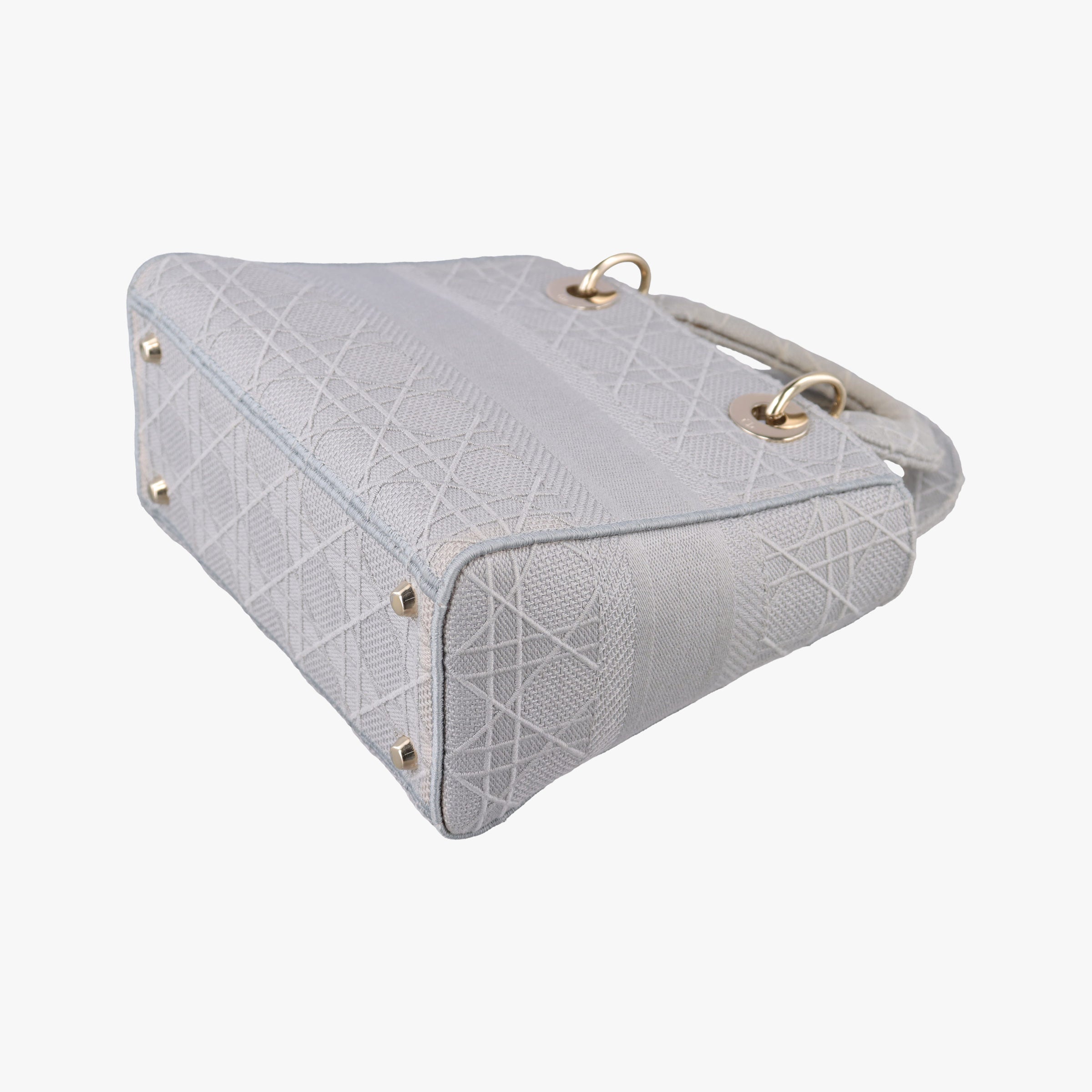 Vintage Christian Dior Lady Dior D-lite Grey Jacquard  shoulderbag | stylenewstar