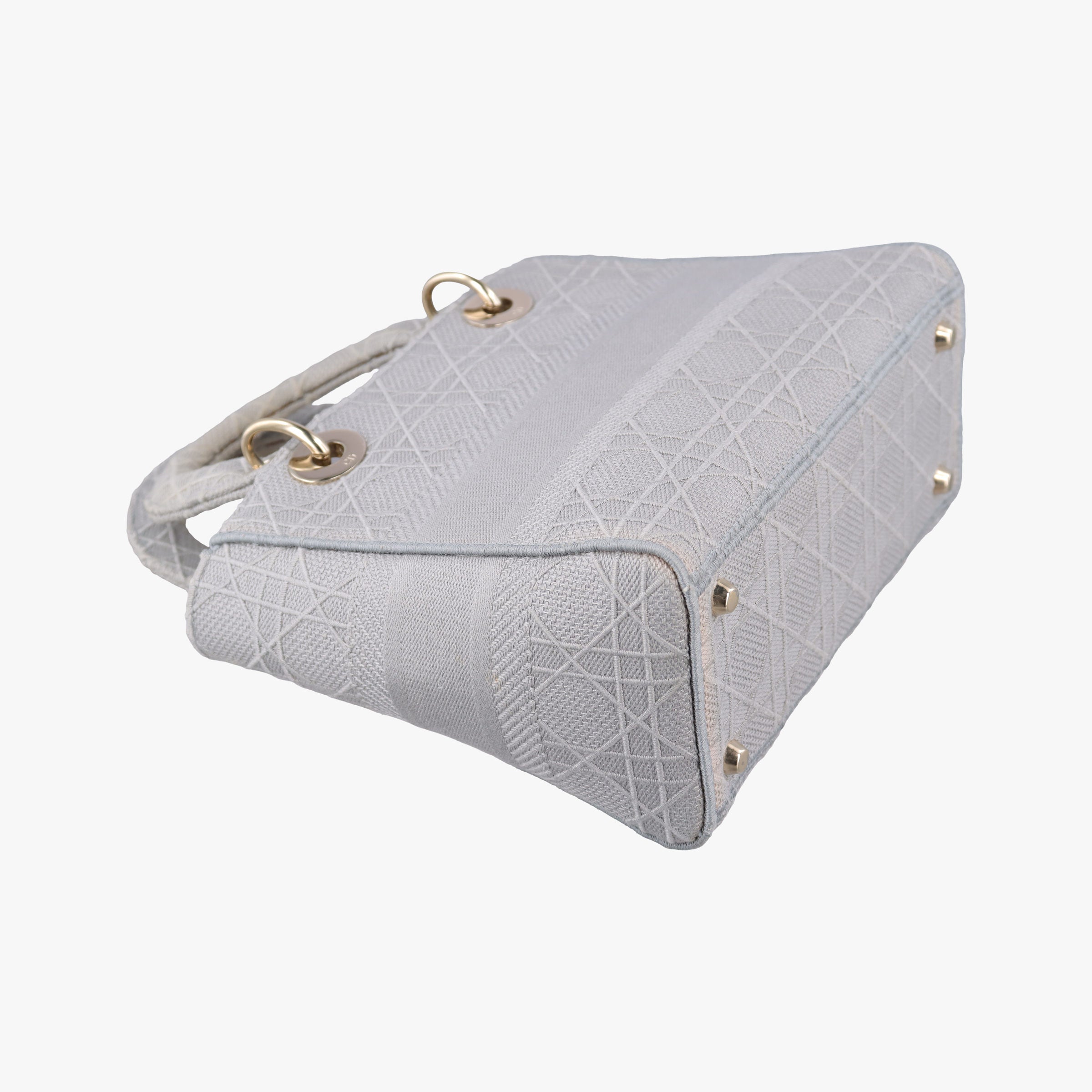 Vintage Christian Dior Lady Dior D-lite Grey Jacquard  shoulderbag | stylenewstar