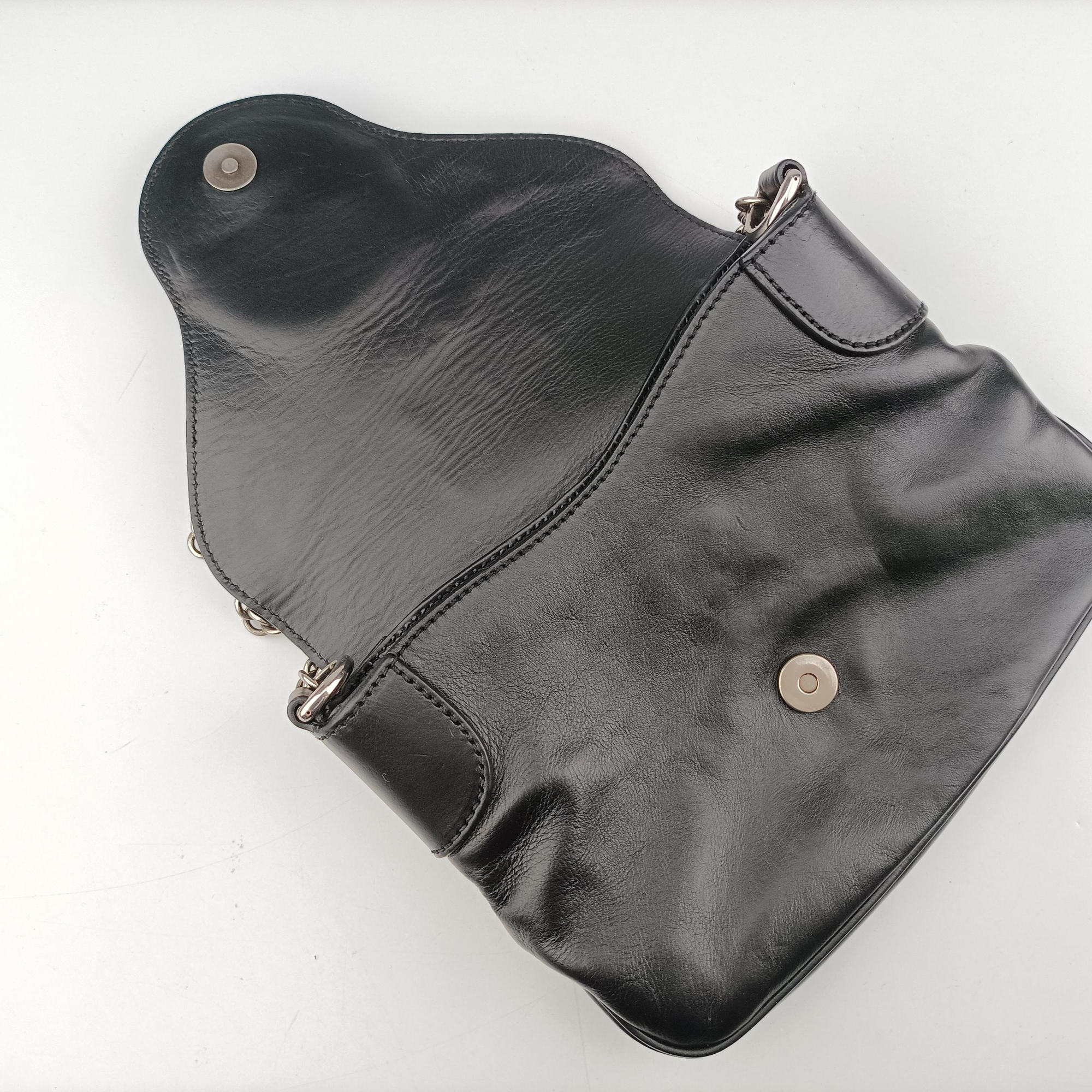 Pre-owned Gucci Ribot Horse head Black Leather 296882 shoulderbag | stylenewstar