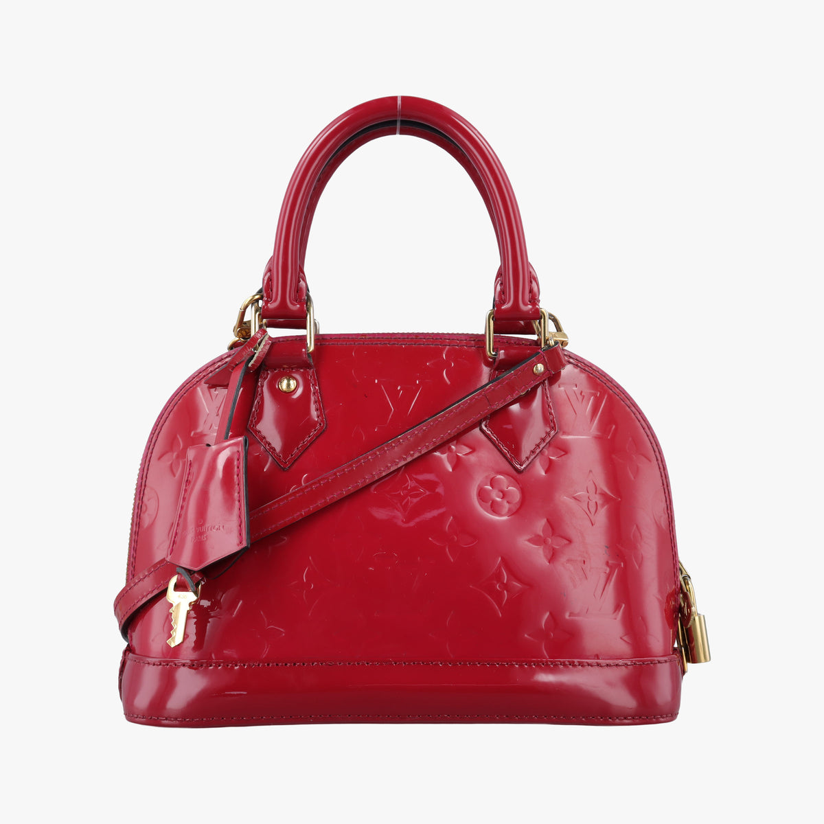 Secondhand Louis Vuitton Alma BB pomme d'amour Vernis M90174 shoulderbag | stylenewstar
