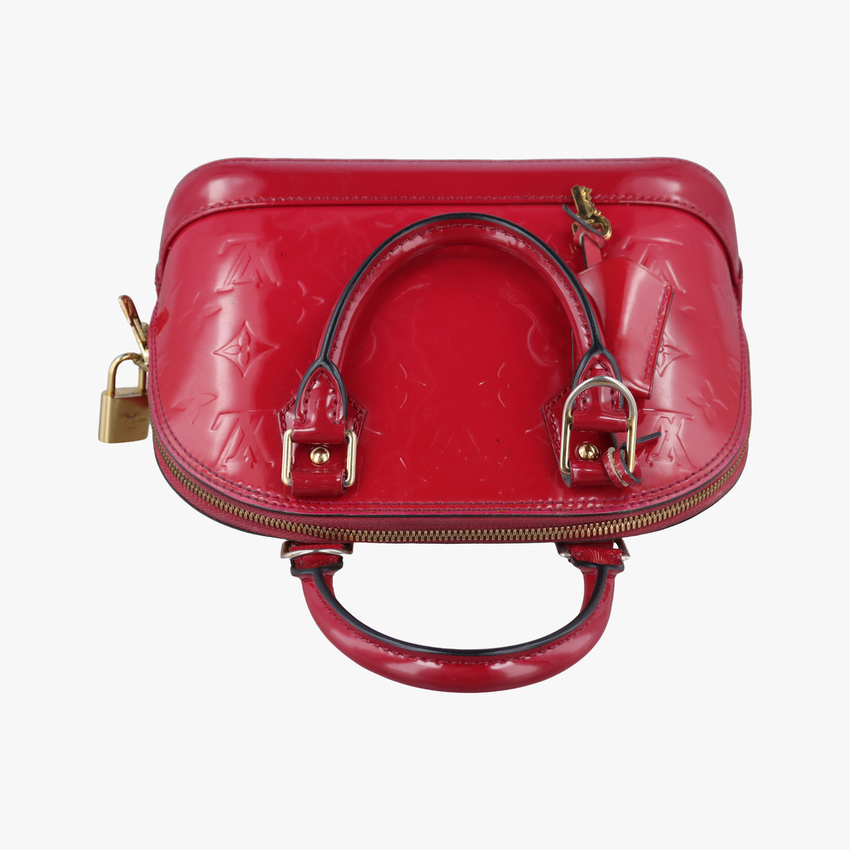 Secondhand Louis Vuitton Alma BB pomme d'amour Vernis M90174 shoulderbag | stylenewstar