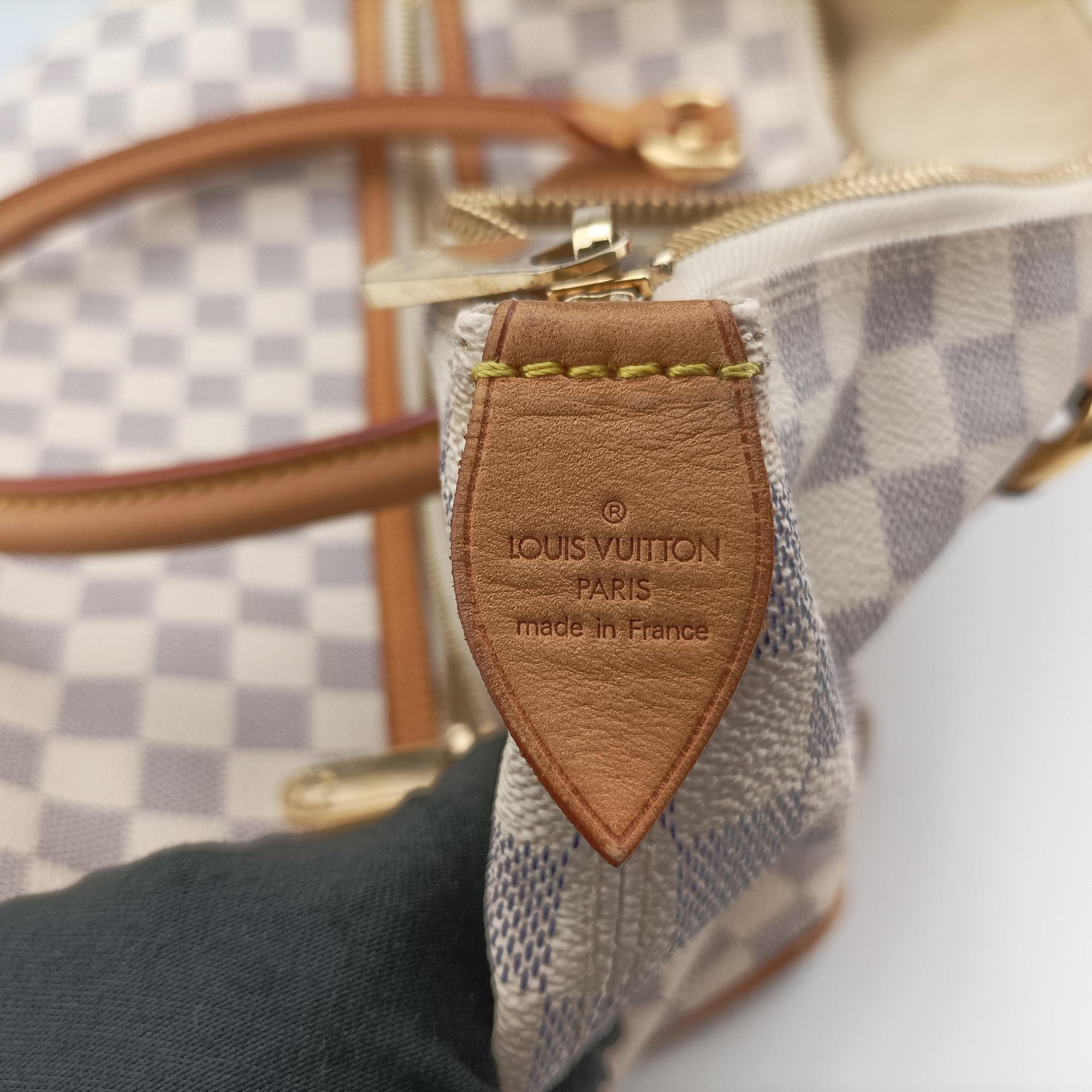 Secondhand Louis Vuitton SALEYA GM Azur Damier Canvas N51184 handbag | stylenewstar