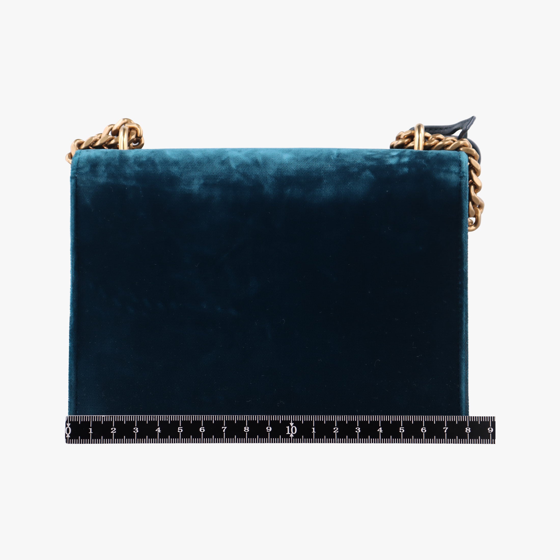 Pre-owned Yves Saint Laurent SUNSET Blue velour 441972 shoulderbag | stylenewstar