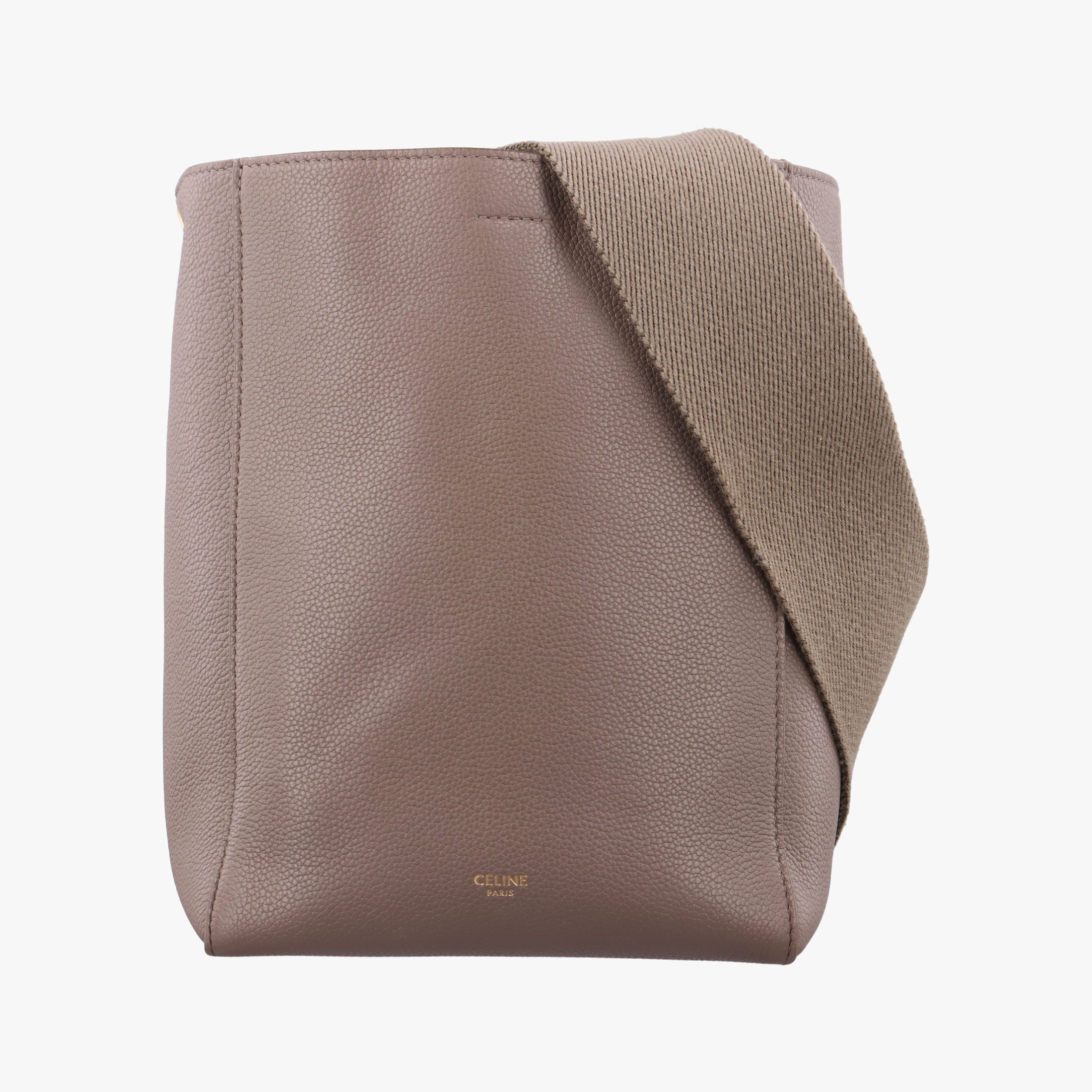 Pre-owned Celine Sangle Bucket Small Brown Leather  shoulderbag | stylenewstar