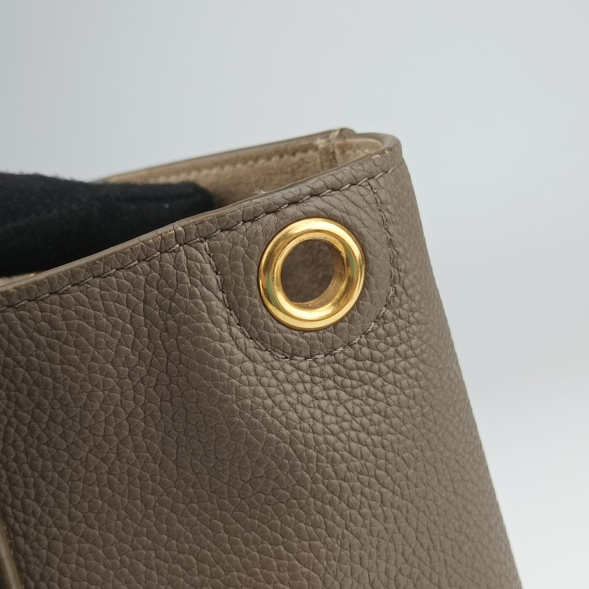 Pre-owned Celine Sangle Bucket Small Brown Leather  shoulderbag | stylenewstar