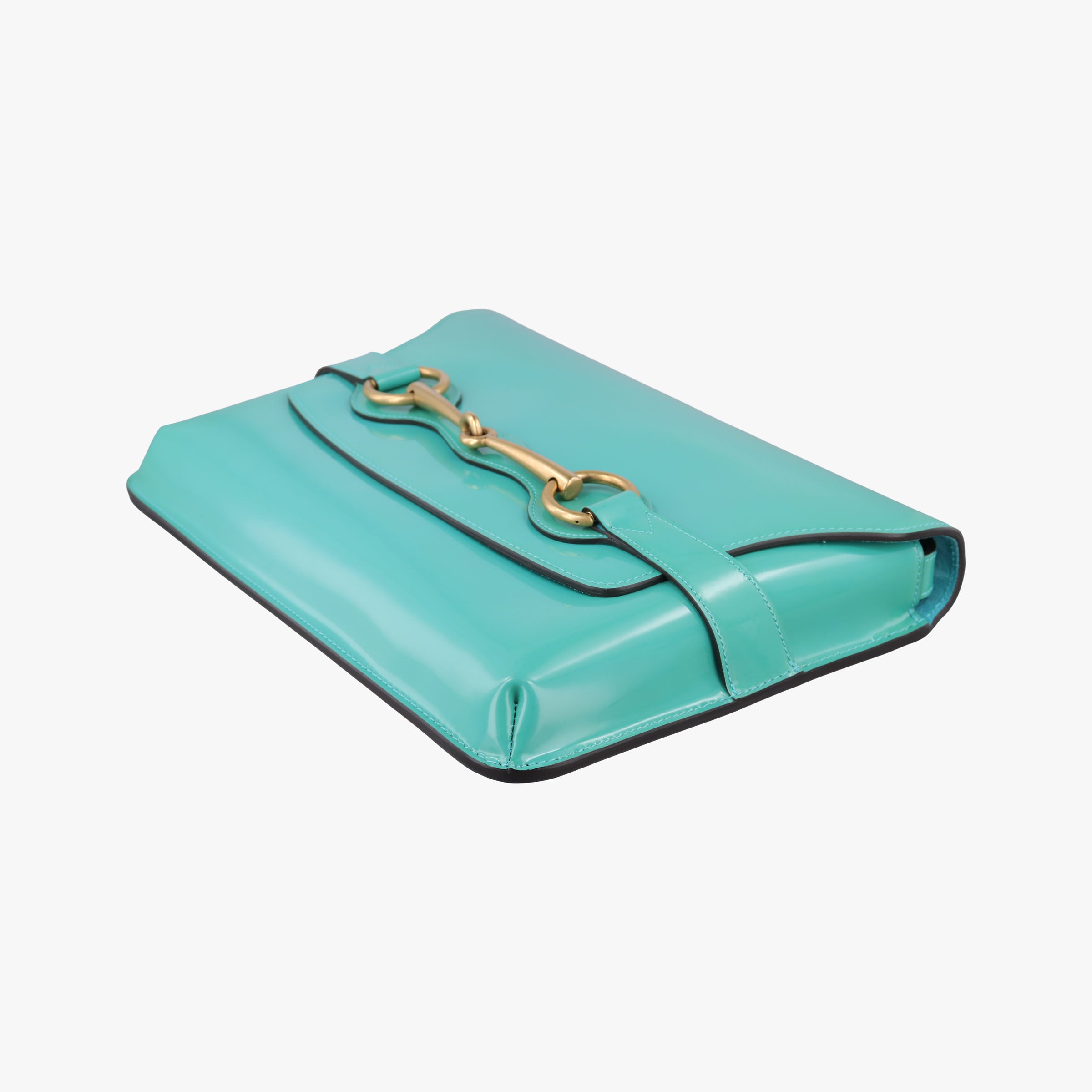 Vintage Gucci Bright Bit Blue Patent Leather 317633 shoulderbag | stylenewstar