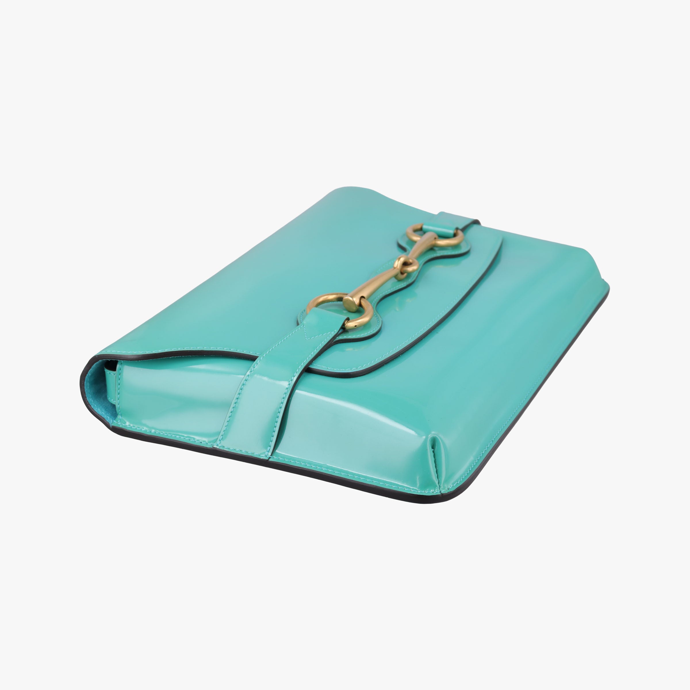 Vintage Gucci Bright Bit Blue Patent Leather 317633 shoulderbag | stylenewstar