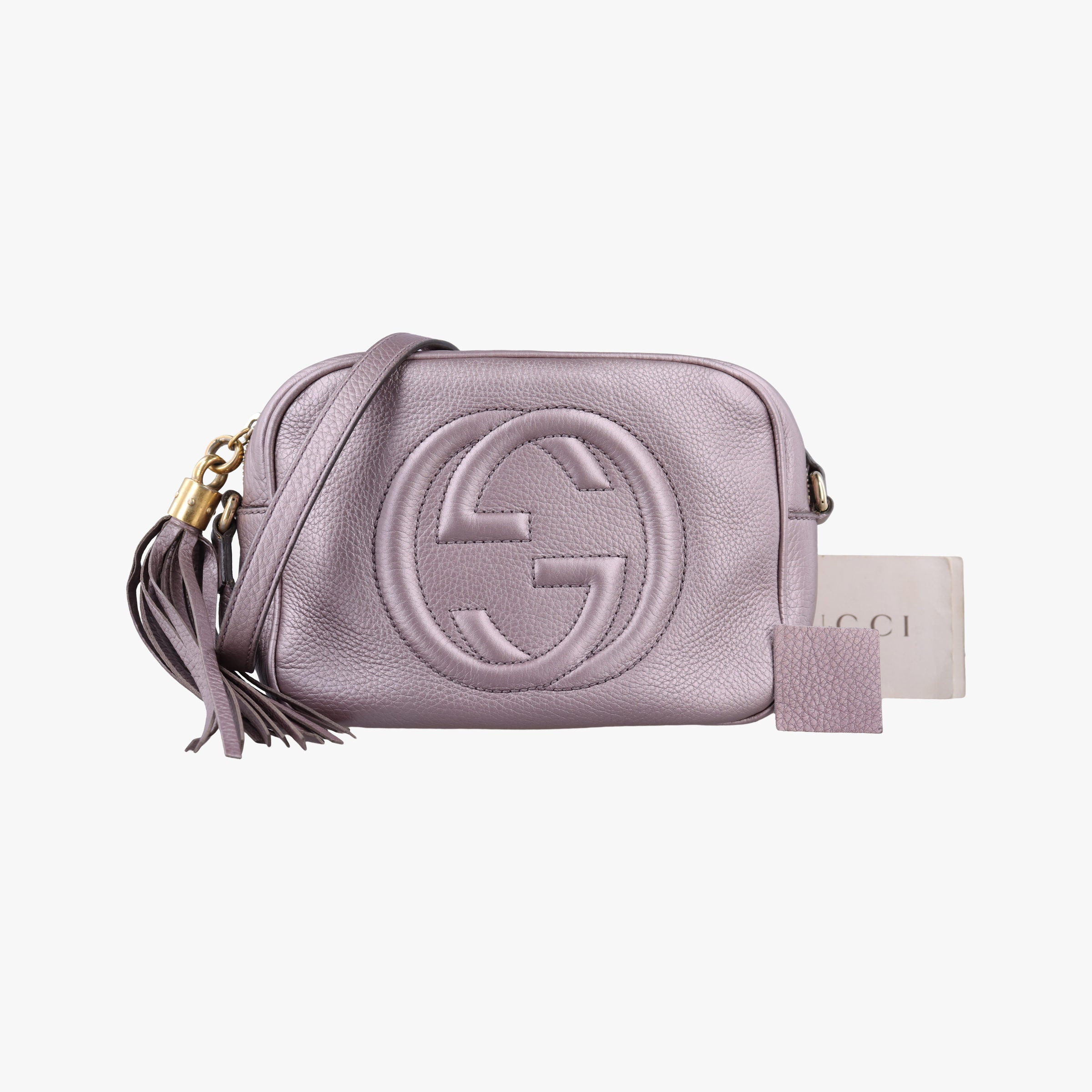 Pre-owned Gucci Soho Purple Leather 308364 shoulderbag | stylenewstar