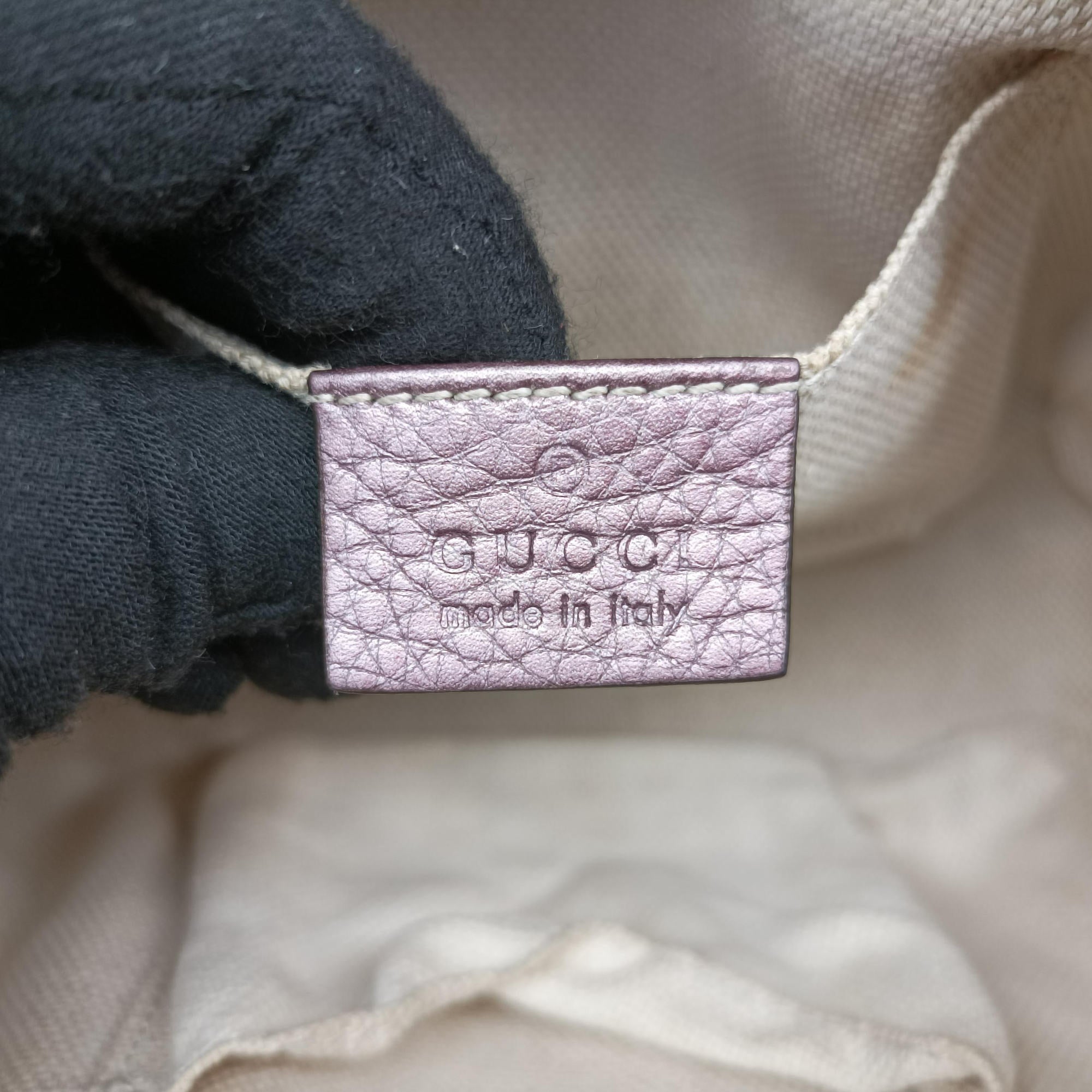Pre-owned Gucci Soho Purple Leather 308364 shoulderbag | stylenewstar