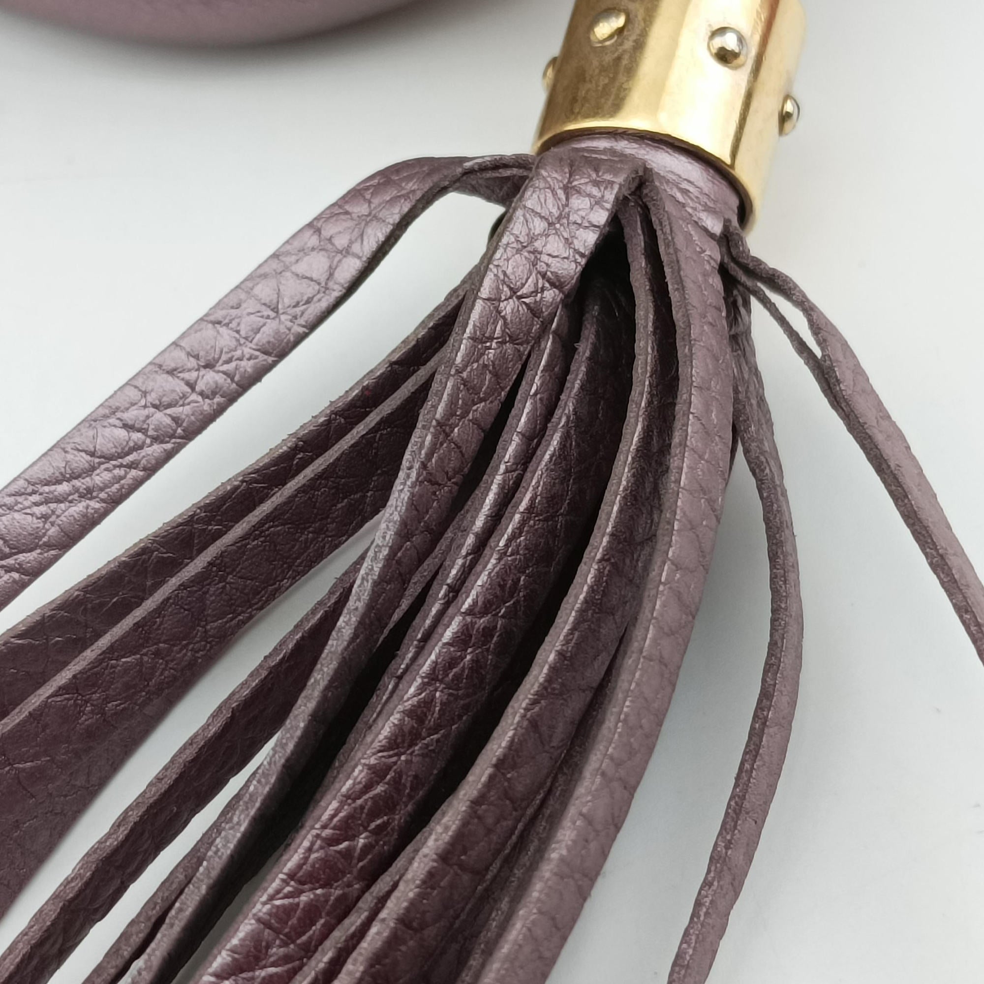 Pre-owned Gucci Soho Purple Leather 308364 shoulderbag | stylenewstar