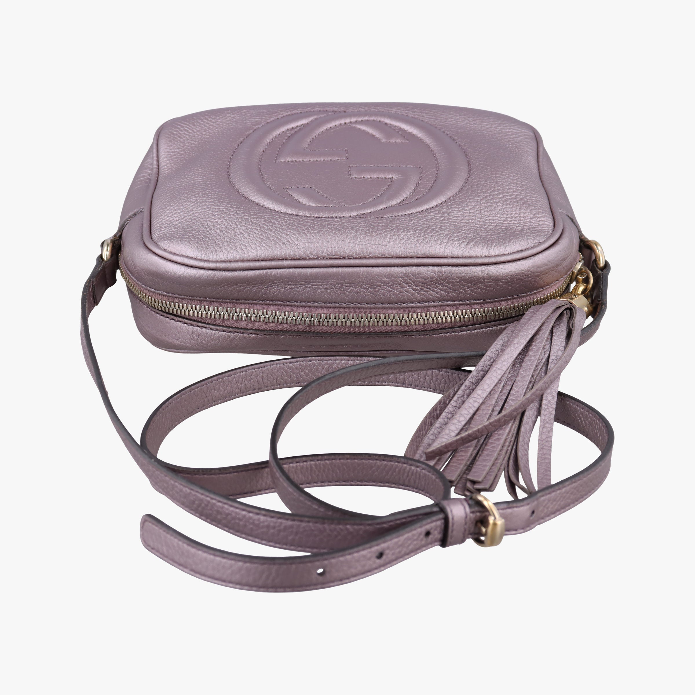Pre-owned Gucci Soho Purple Leather 308364 shoulderbag | stylenewstar