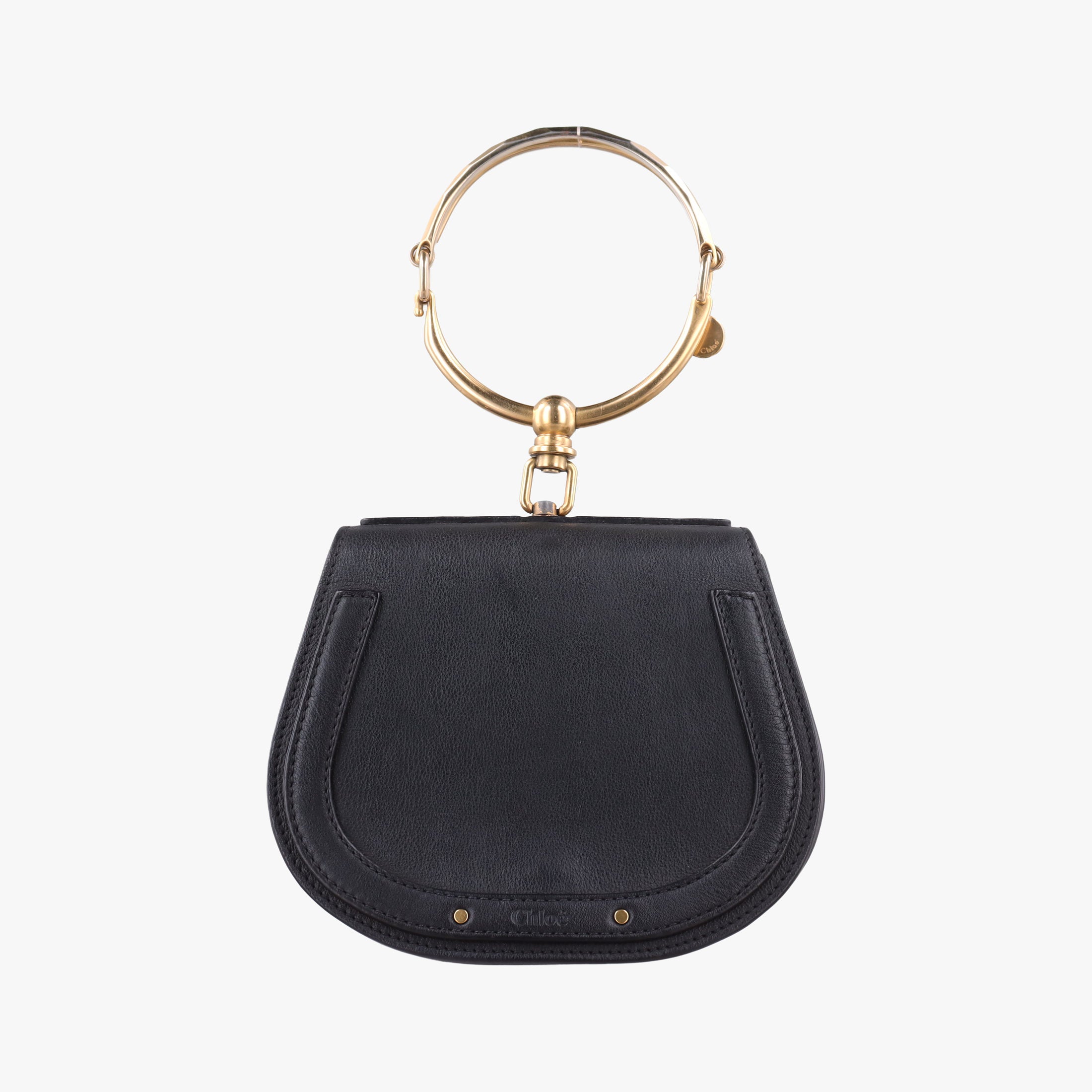 Pre-owned Chloe Bracelet Nile Black Leather  handbag | stylenewstar