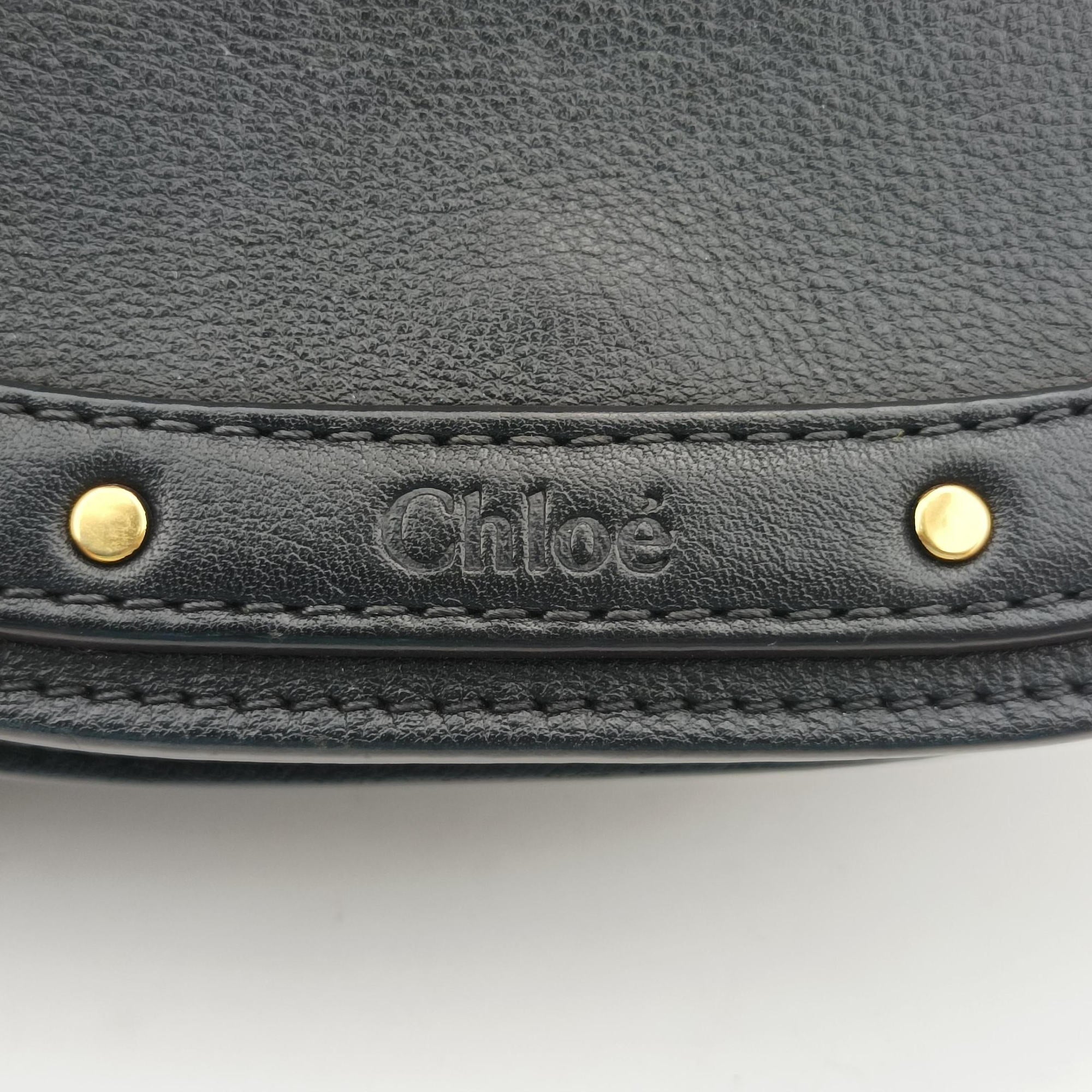 Pre-owned Chloe Bracelet Nile Black Leather  handbag | stylenewstar