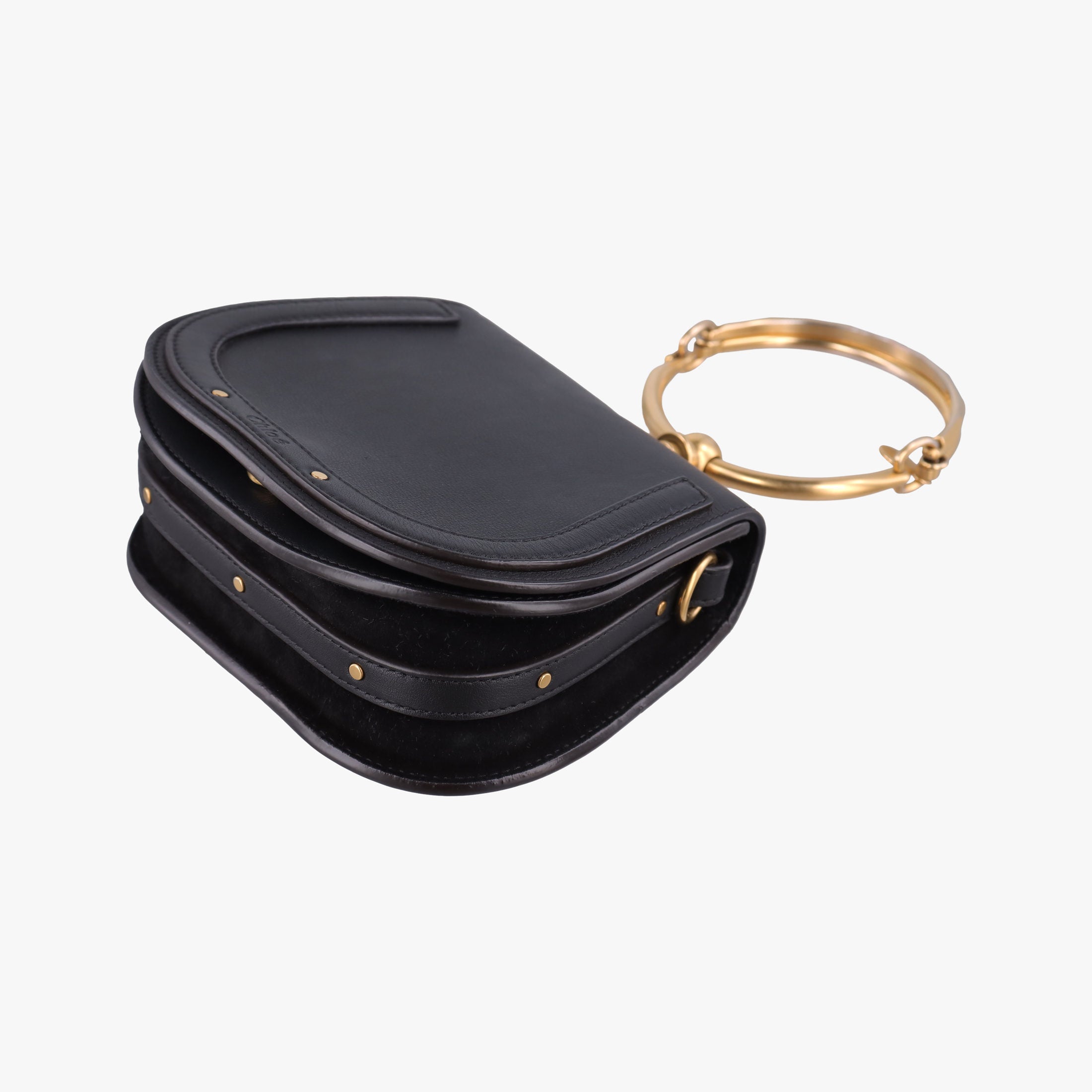 Pre-owned Chloe Bracelet Nile Black Leather  handbag | stylenewstar