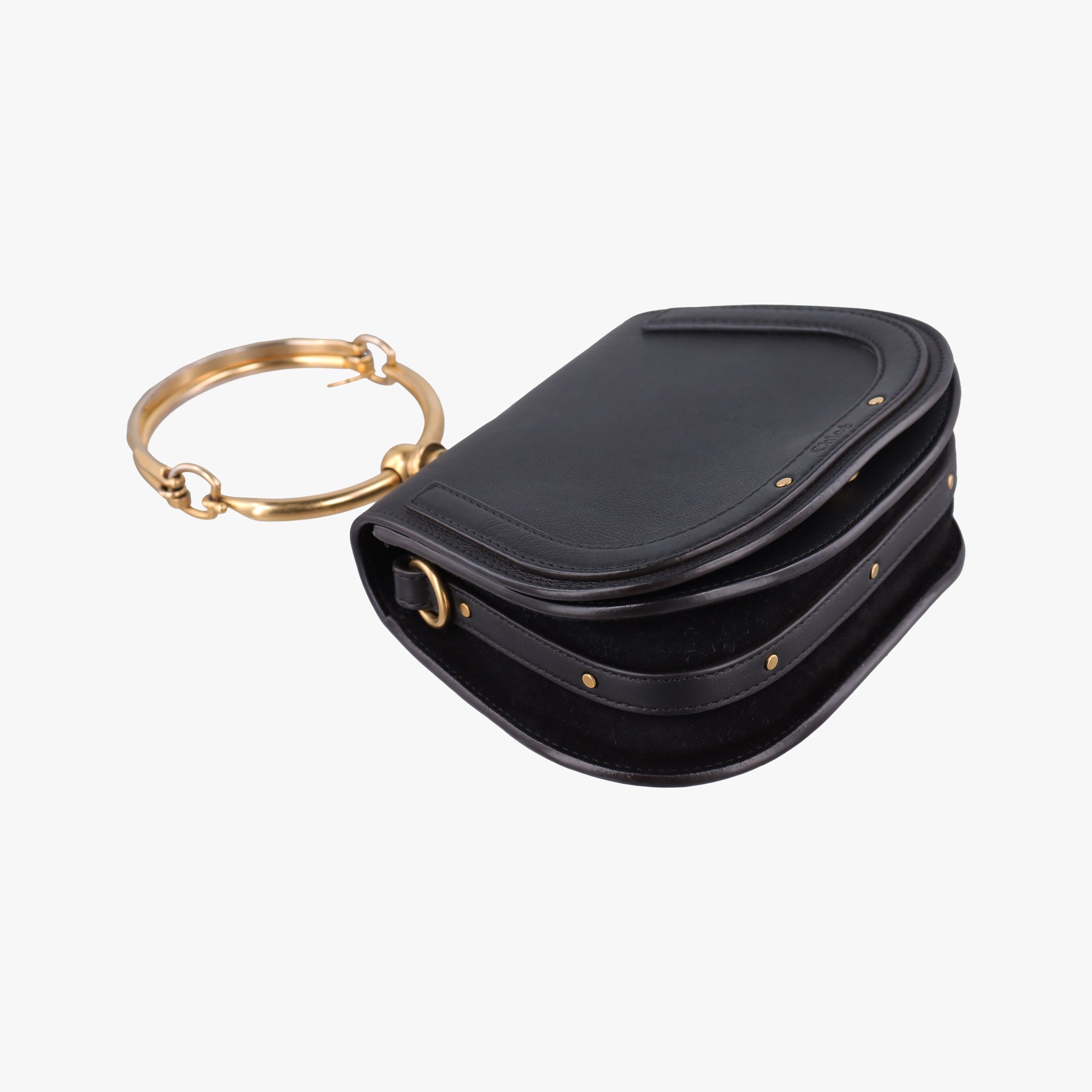 Pre-owned Chloe Bracelet Nile Black Leather  handbag | stylenewstar