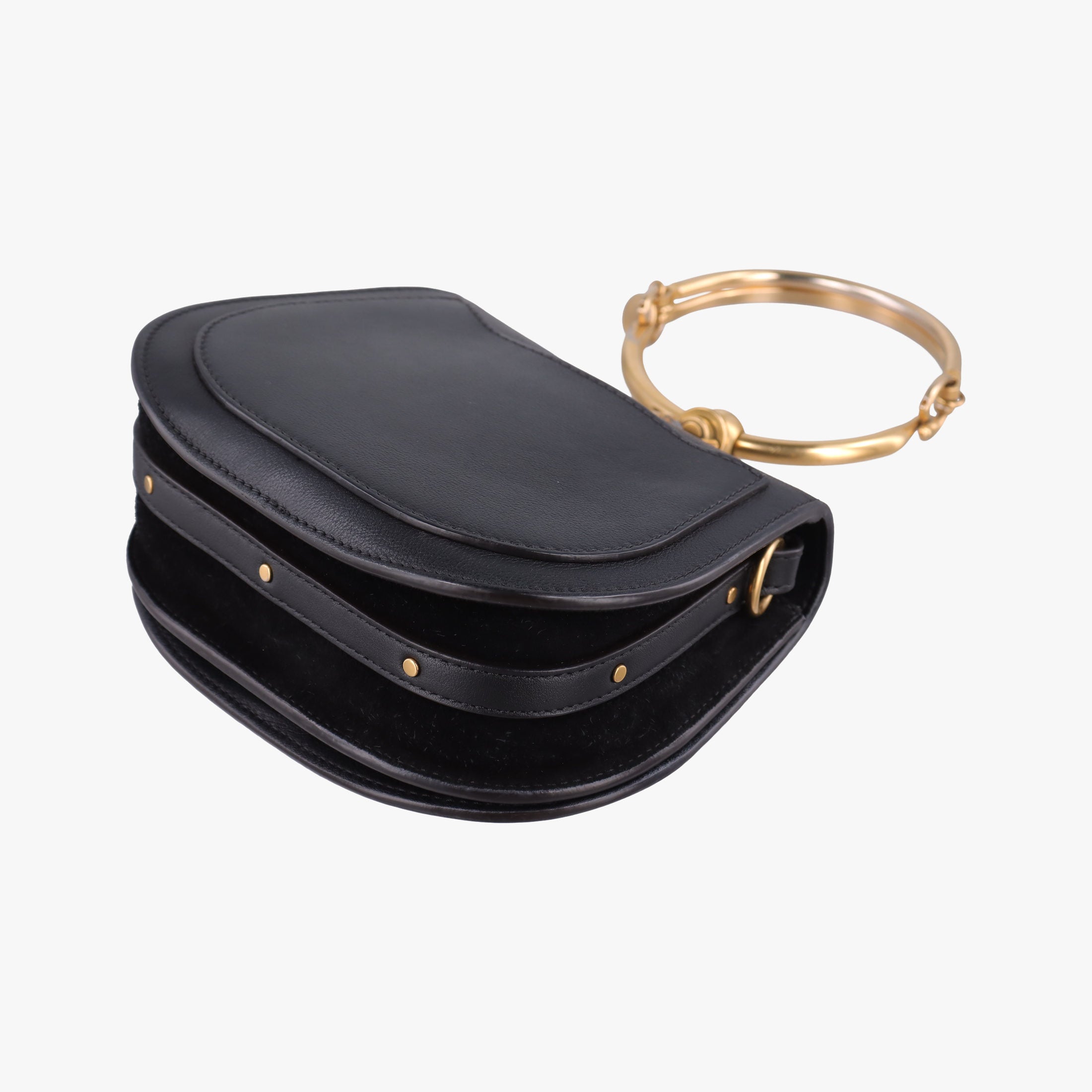 Pre-owned Chloe Bracelet Nile Black Leather  handbag | stylenewstar