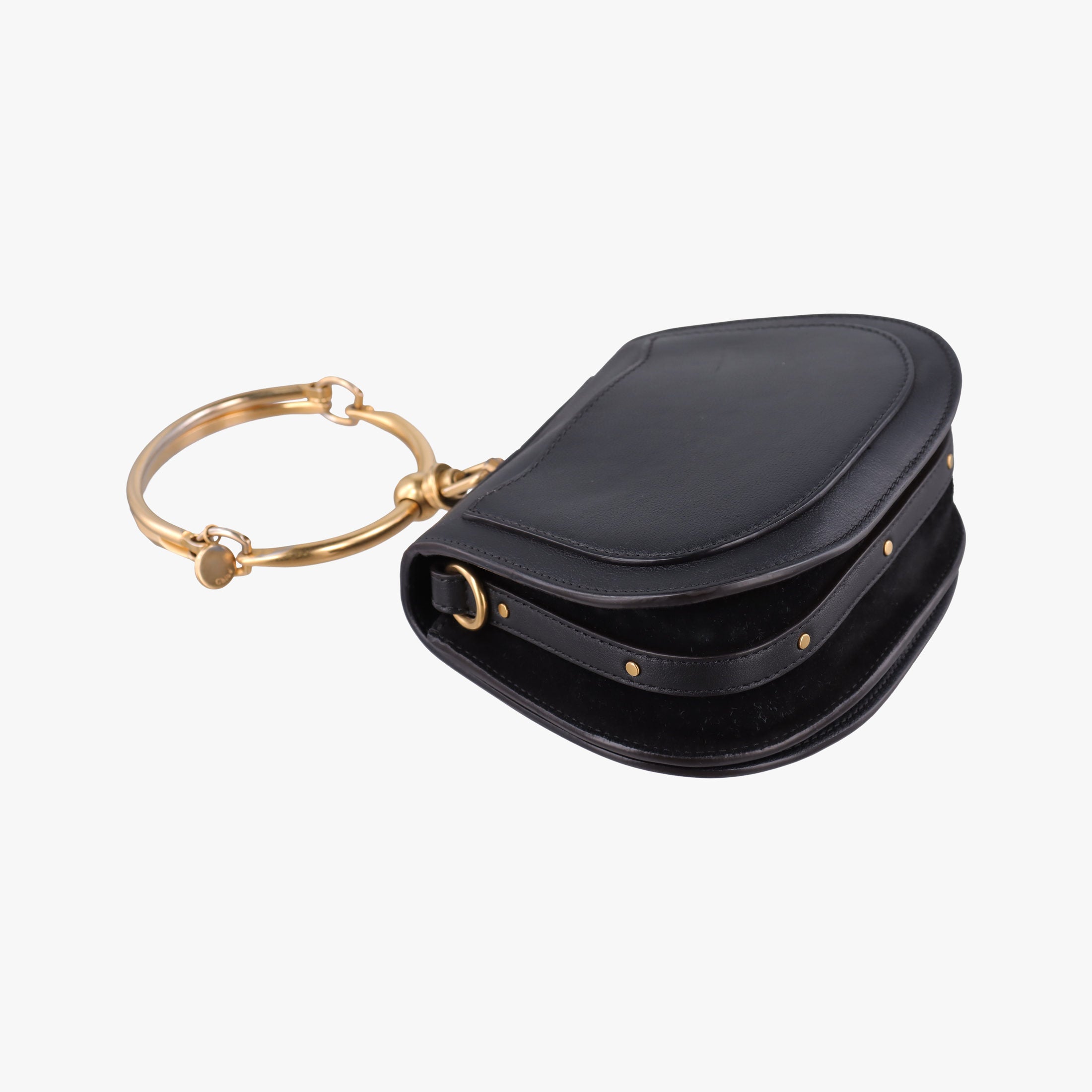 Pre-owned Chloe Bracelet Nile Black Leather  handbag | stylenewstar