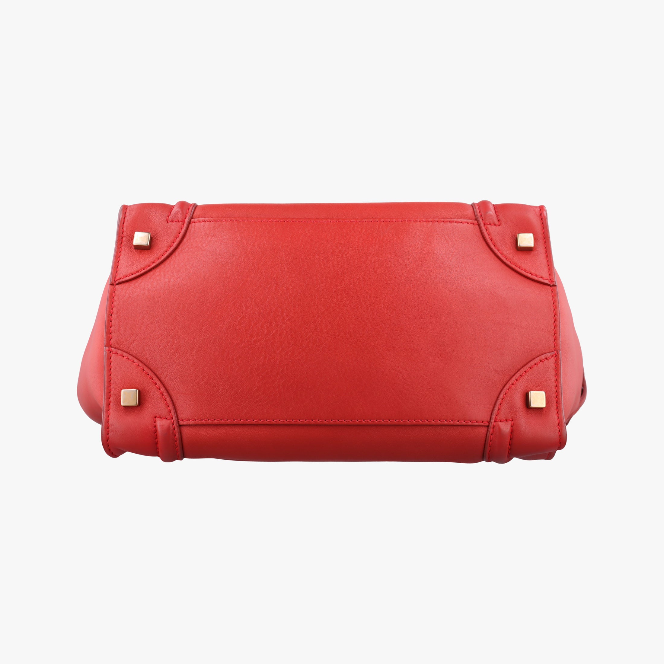 Secondhand Celine Luggage Micro shopper Red Leather  handbag | stylenewstar