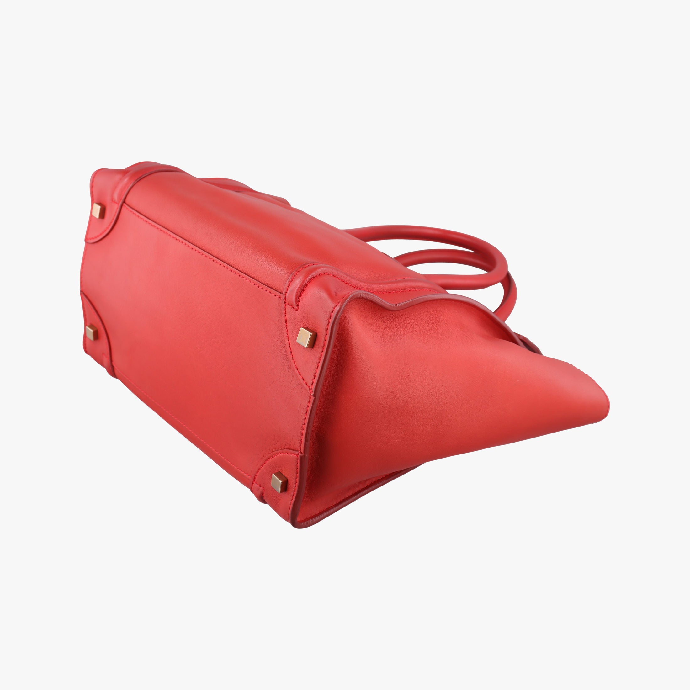 Secondhand Celine Luggage Micro shopper Red Leather  handbag | stylenewstar