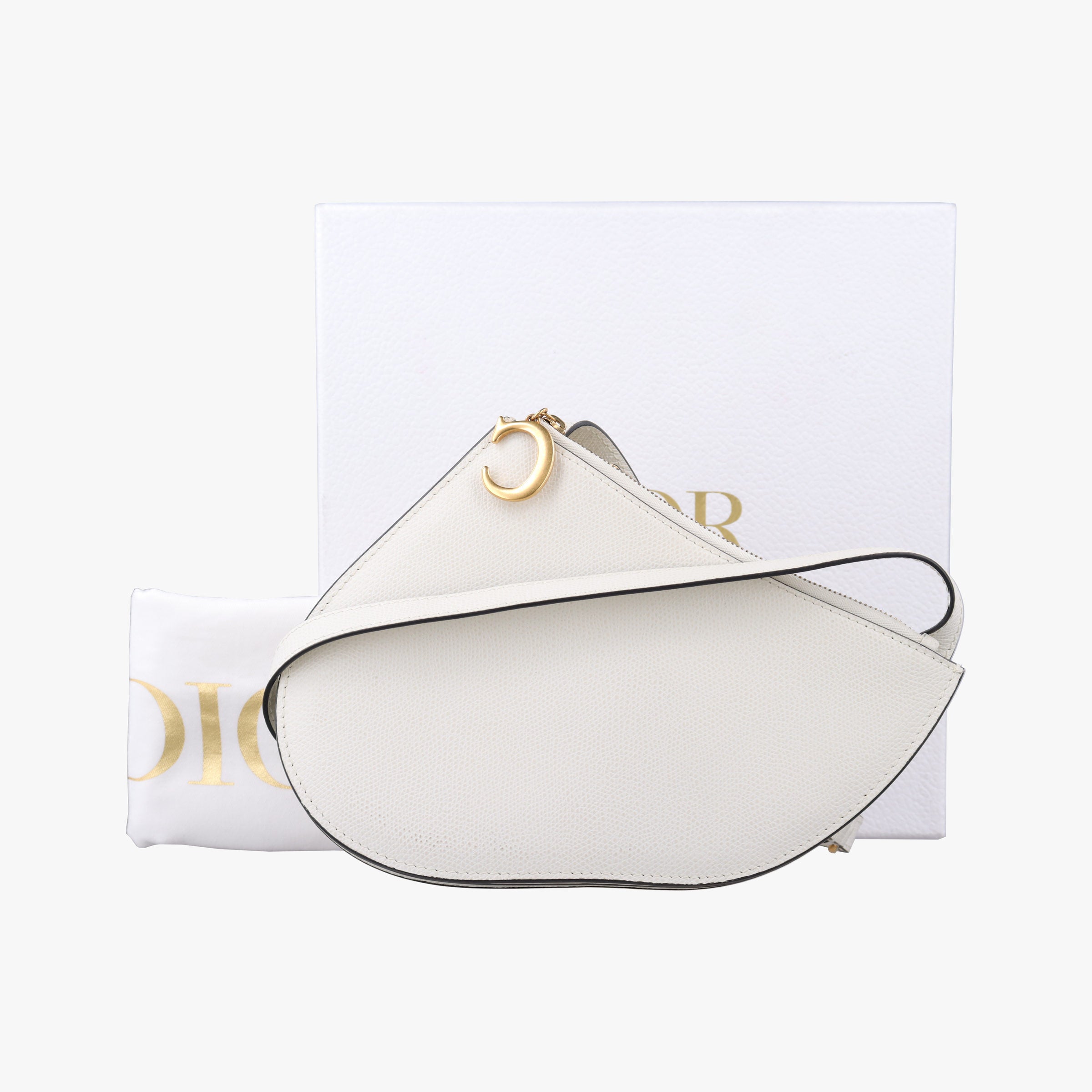 Pre-owned Christian Dior Saddle White Leather  shoulderbag | stylenewstar