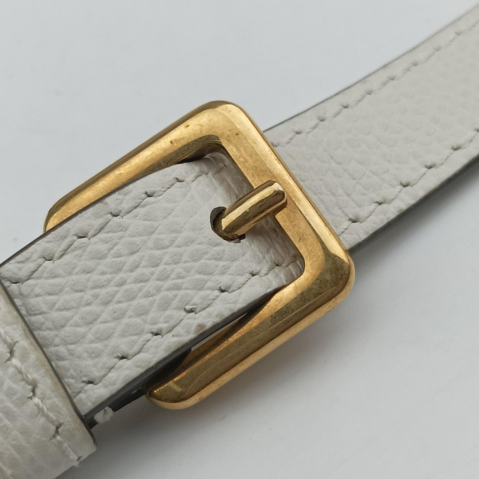 Pre-owned Christian Dior Saddle White Leather  shoulderbag | stylenewstar