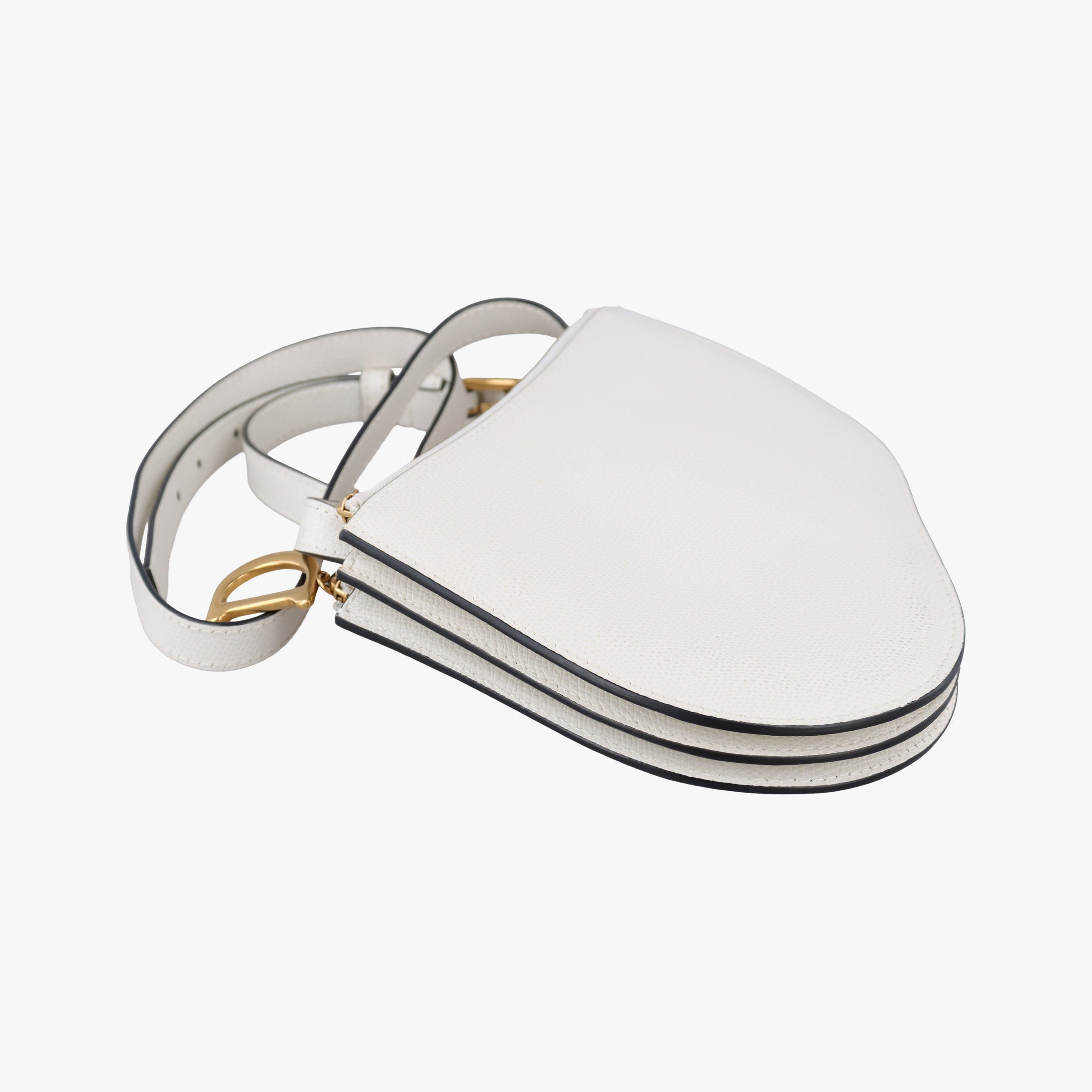 Pre-owned Christian Dior Saddle White Leather  shoulderbag | stylenewstar