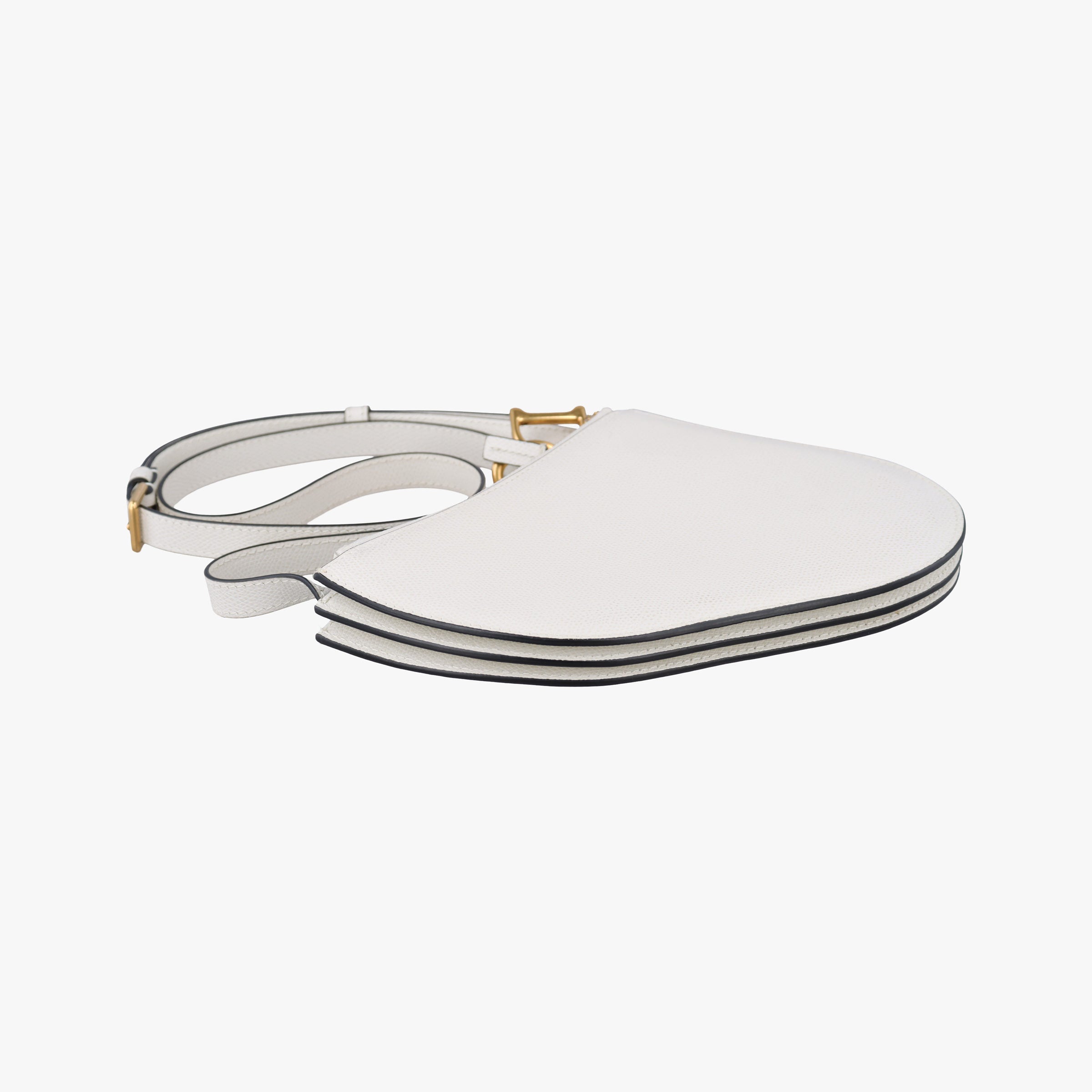 Pre-owned Christian Dior Saddle White Leather  shoulderbag | stylenewstar