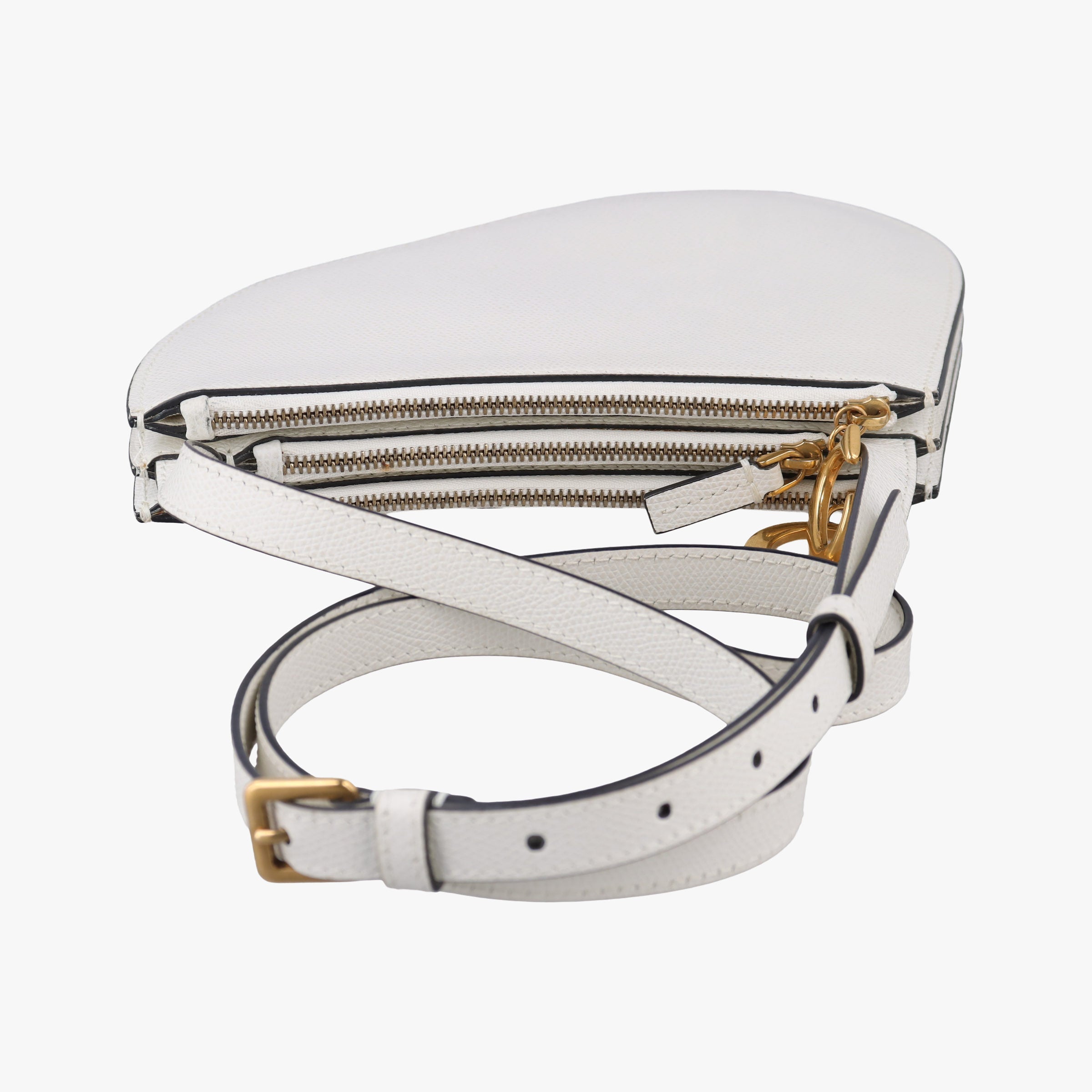 Pre-owned Christian Dior Saddle White Leather  shoulderbag | stylenewstar