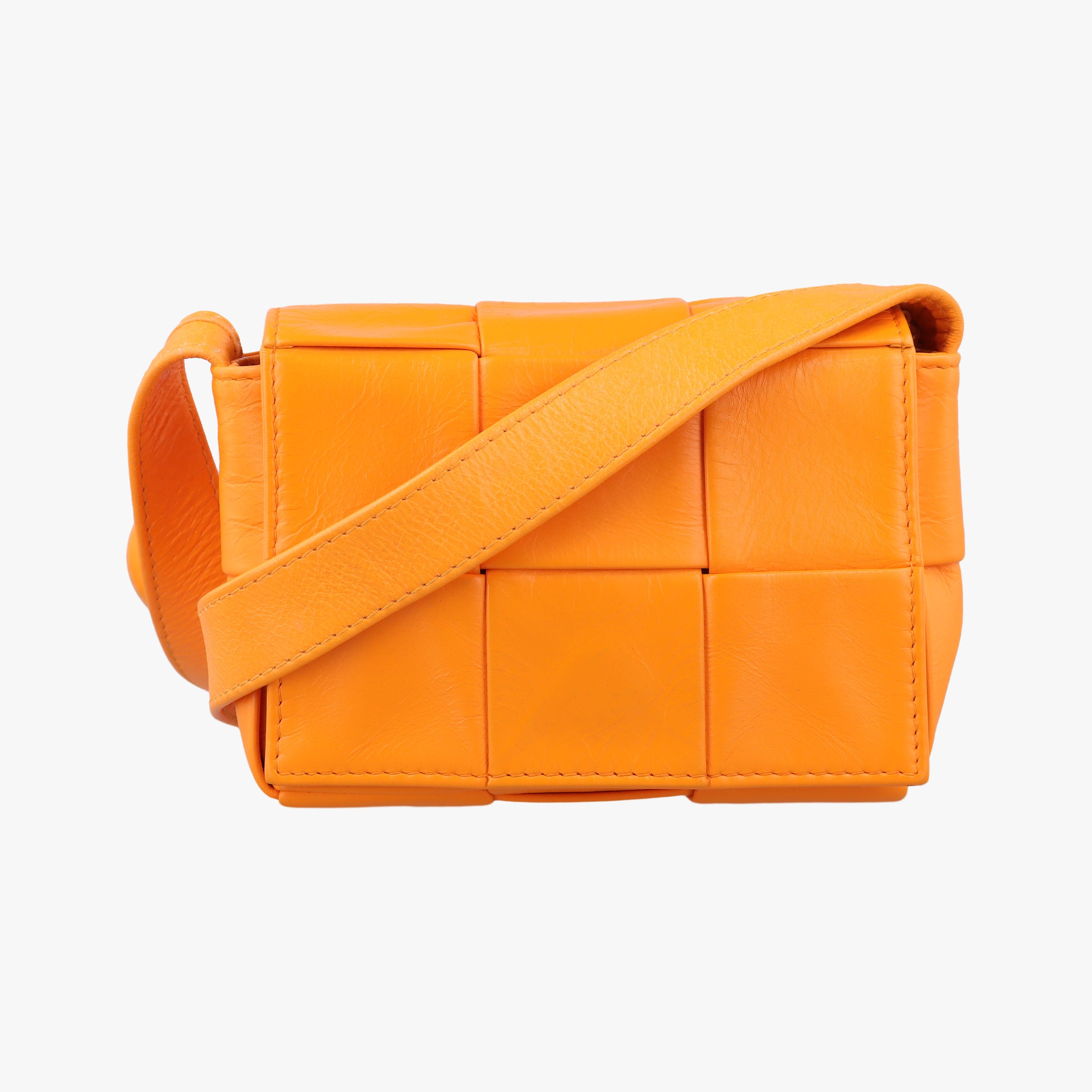 Secondhand Bottega Veneta candy cassette Orange lambskin  shoulderbag | stylenewstar