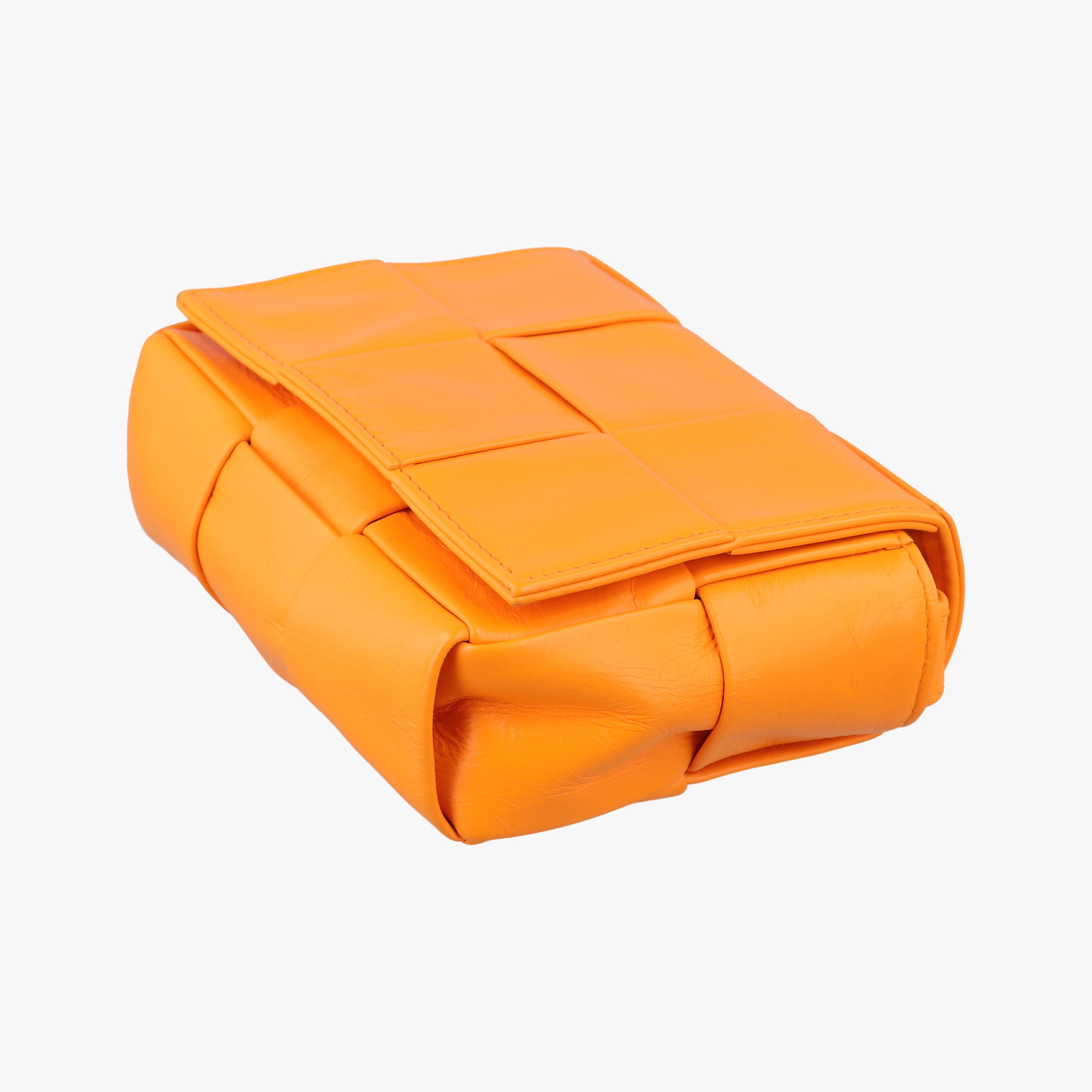 Secondhand Bottega Veneta candy cassette Orange lambskin  shoulderbag | stylenewstar