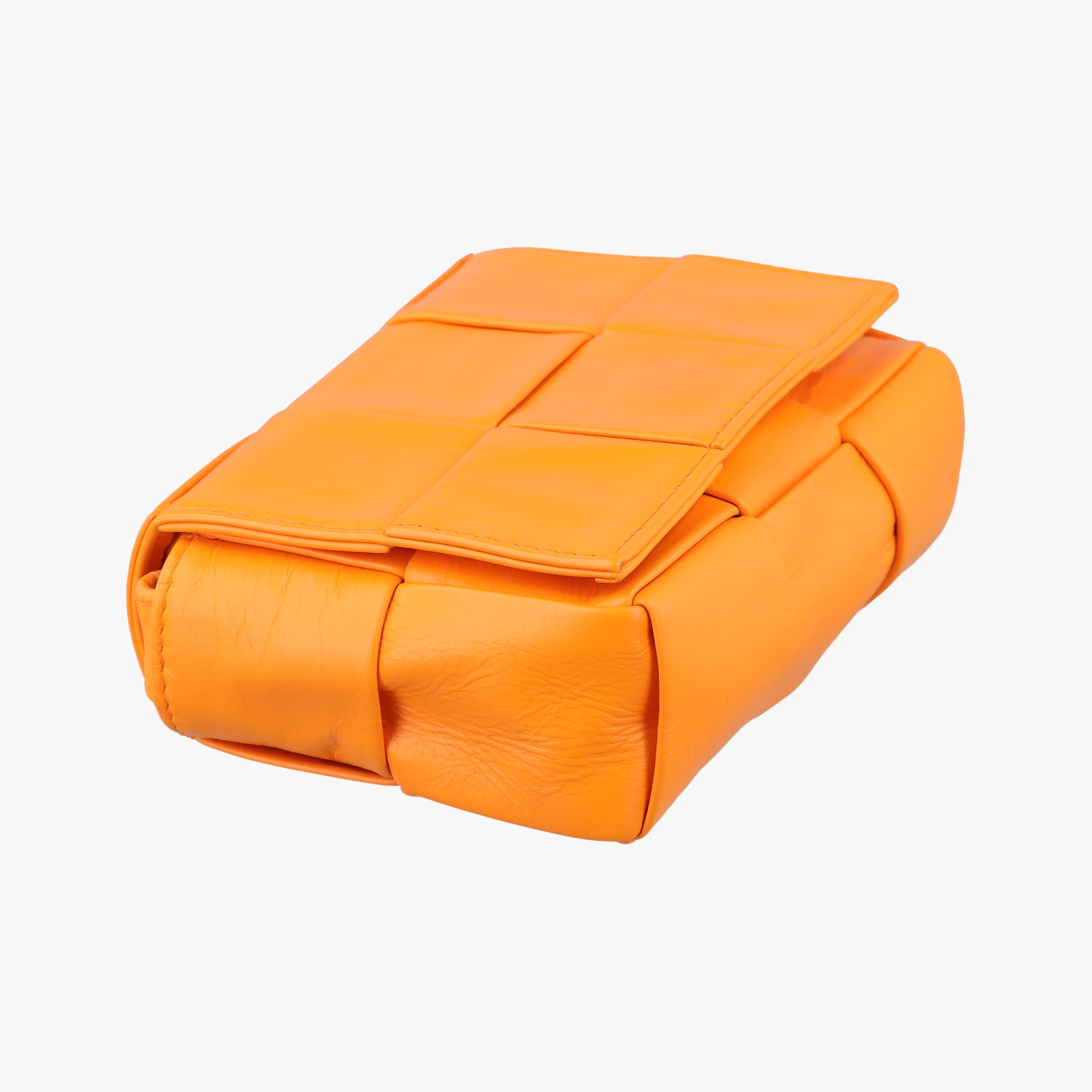 Secondhand Bottega Veneta candy cassette Orange lambskin  shoulderbag | stylenewstar