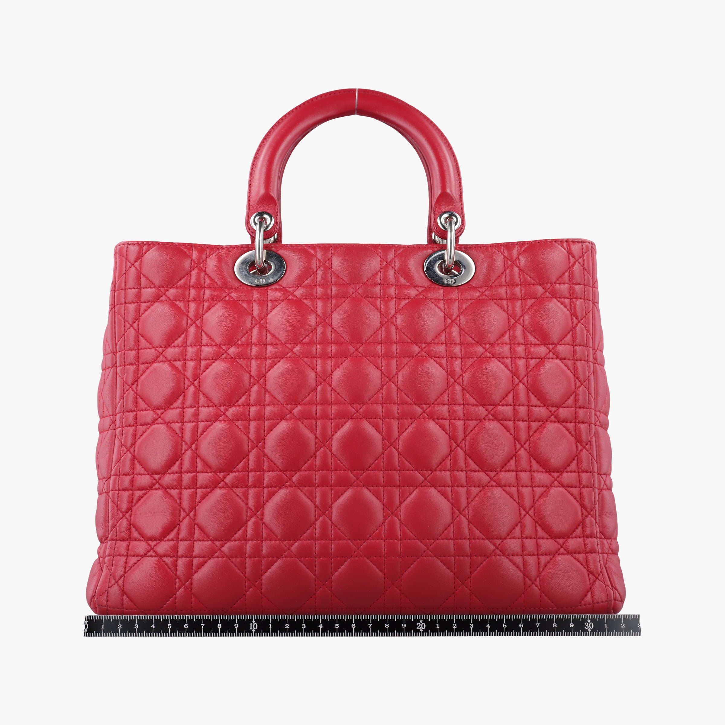 Vintage Christian Dior Lady Dior Red lambskin  shoulderbag | stylenewstar
