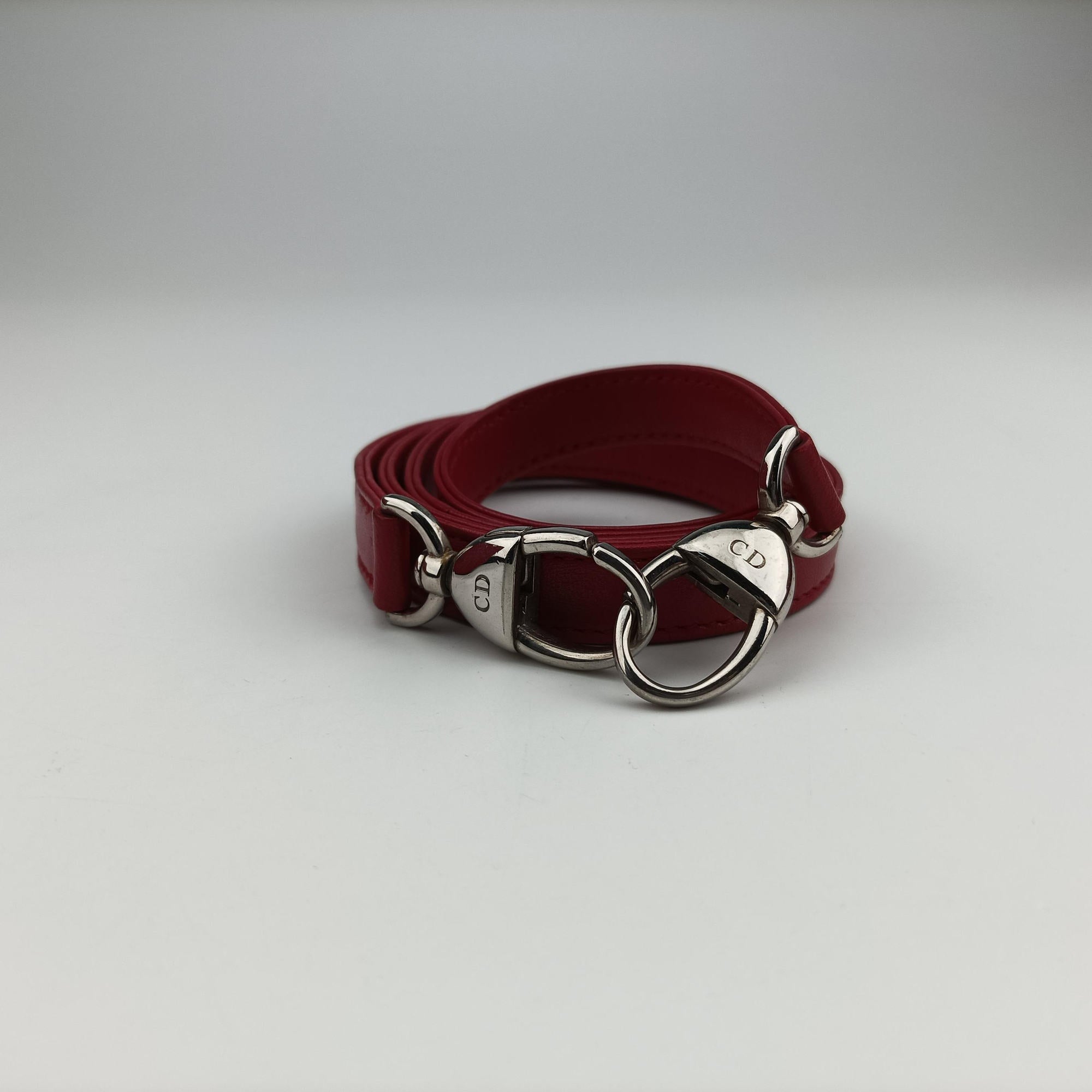 Vintage Christian Dior Lady Dior Red lambskin  shoulderbag | stylenewstar