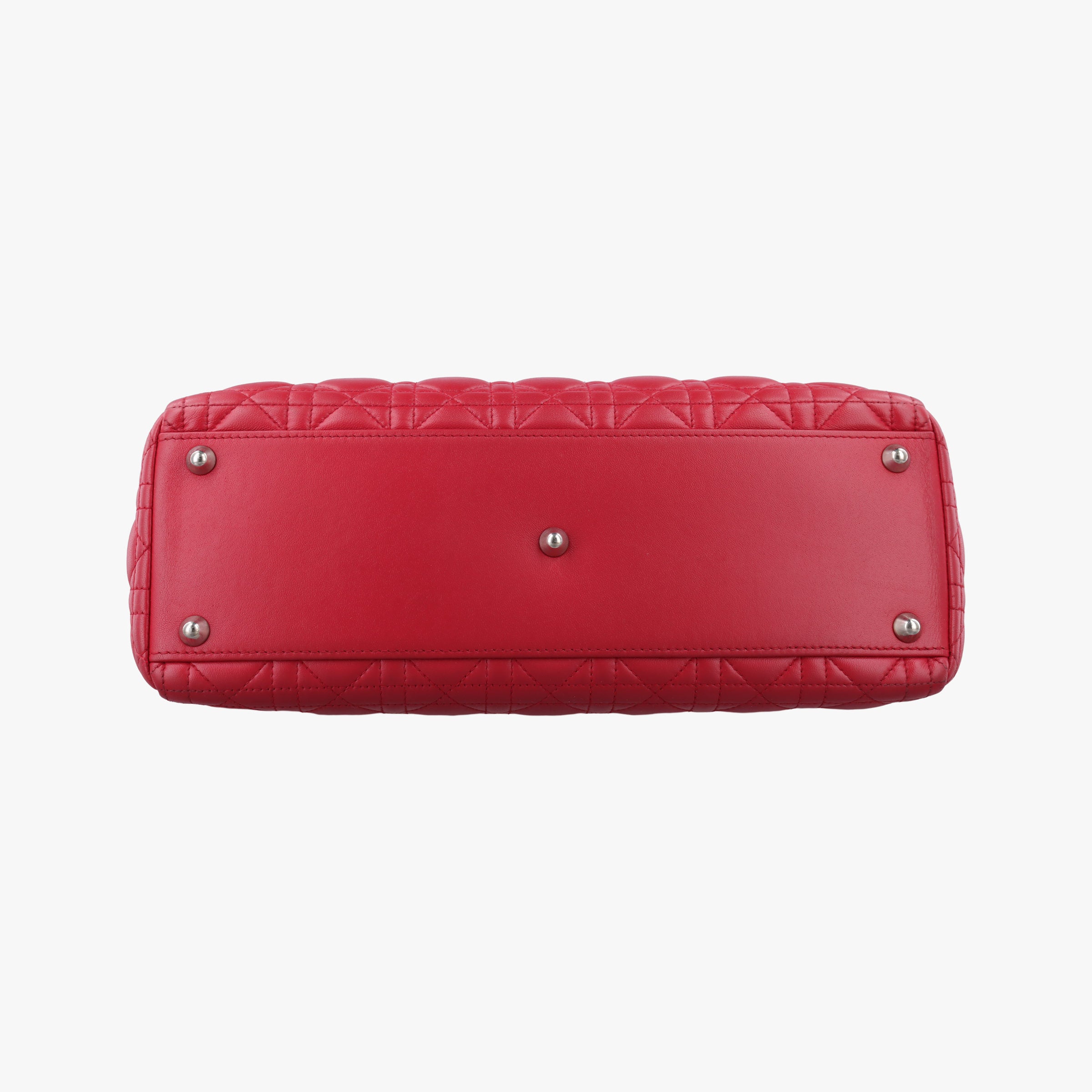 Vintage Christian Dior Lady Dior Red lambskin  shoulderbag | stylenewstar