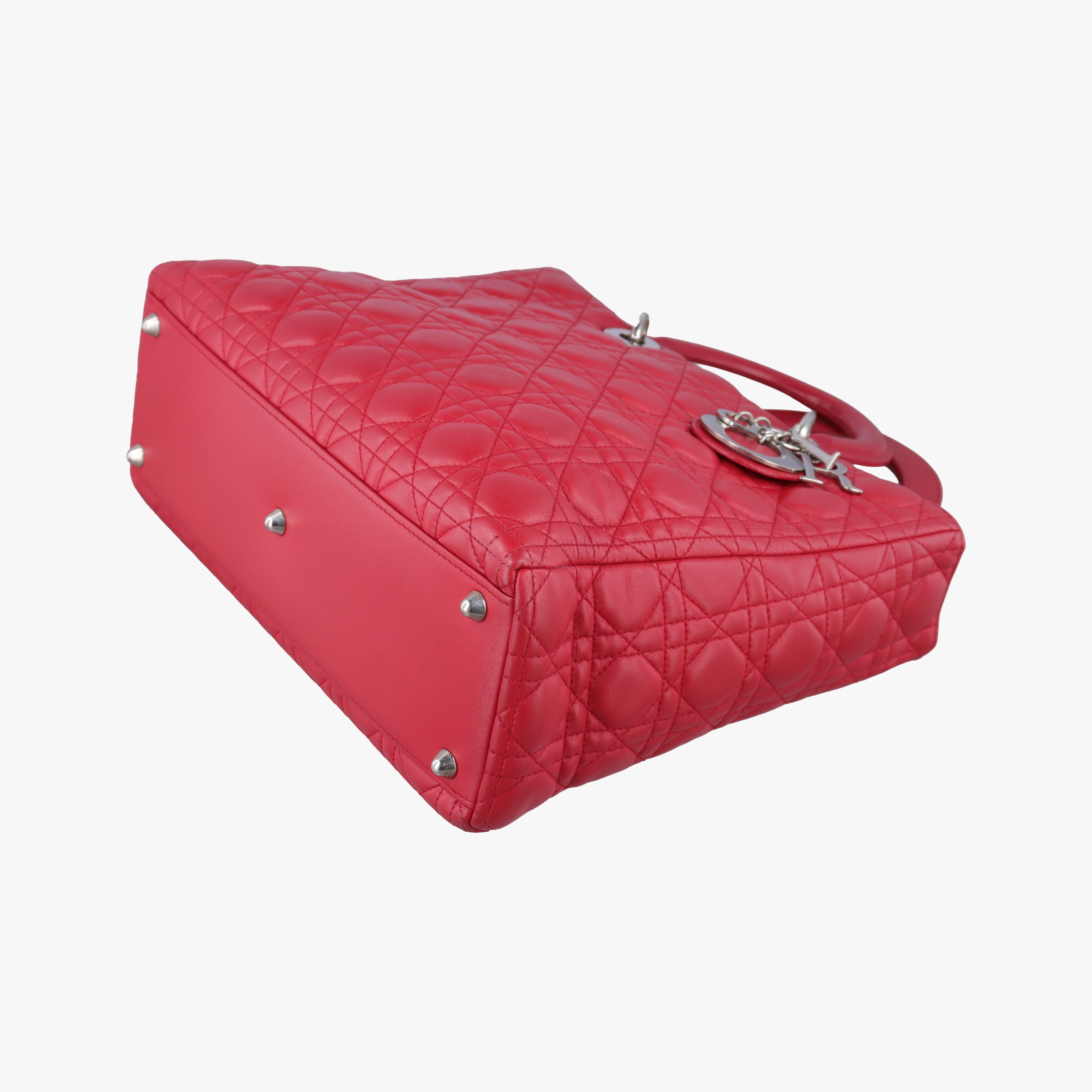 Vintage Christian Dior Lady Dior Red lambskin  shoulderbag | stylenewstar
