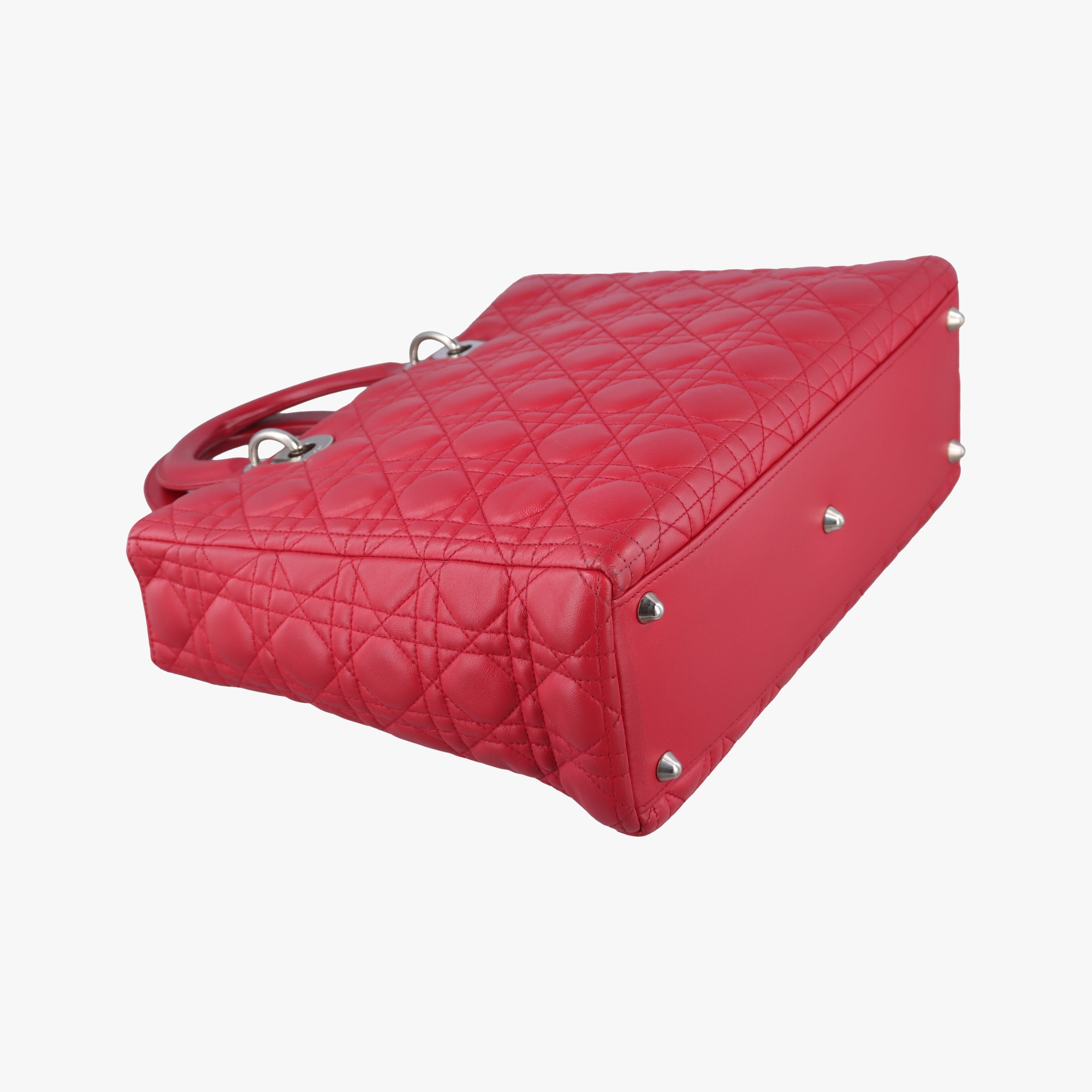 Vintage Christian Dior Lady Dior Red lambskin  shoulderbag | stylenewstar