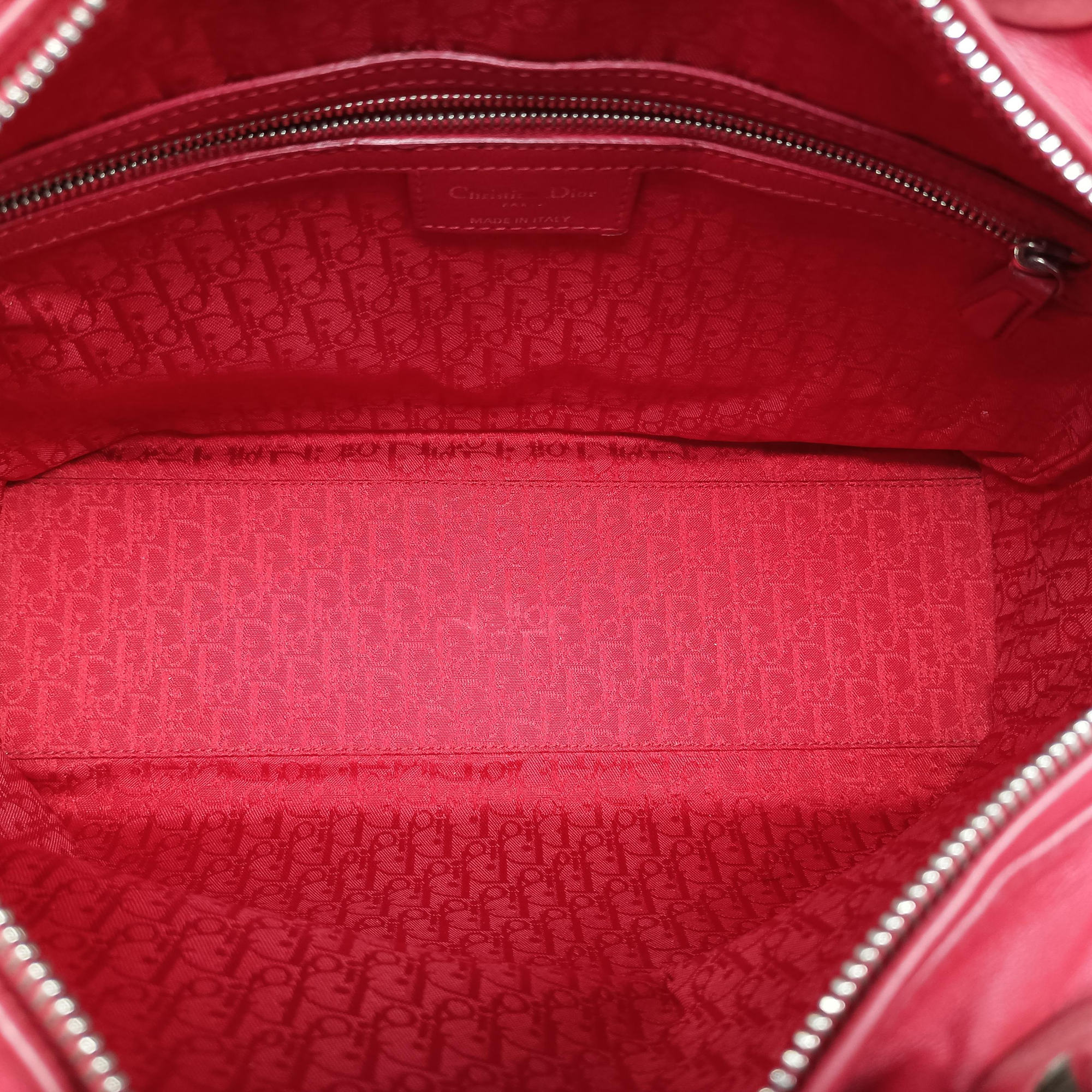 Vintage Christian Dior Lady Dior Red lambskin  shoulderbag | stylenewstar