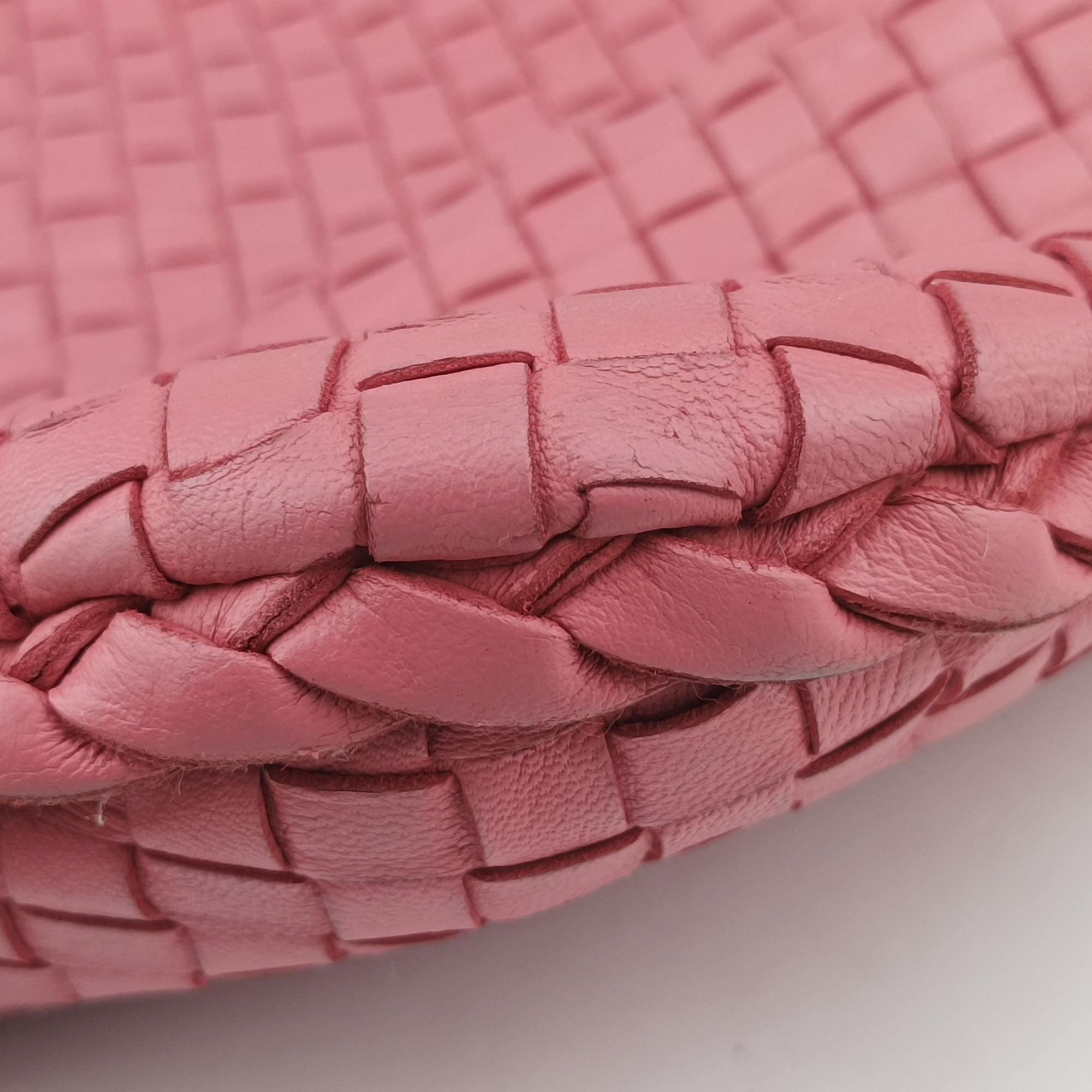 Pre-owned Bottega Veneta Intrecciato Pink lambskin  shoulderbag | stylenewstar