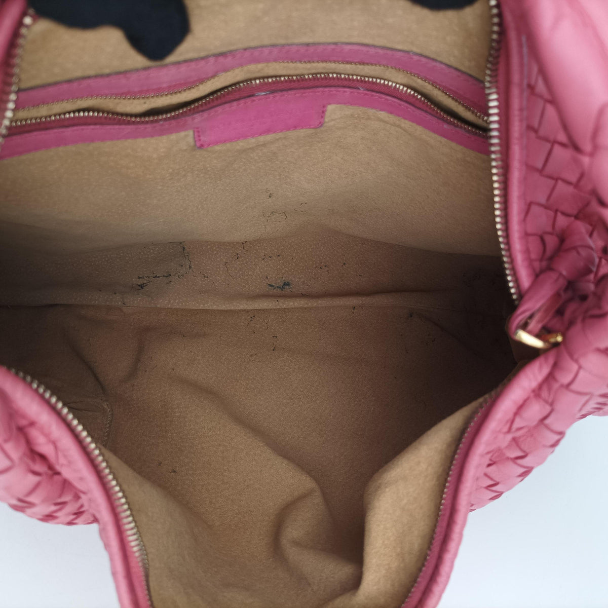 Pre-owned Bottega Veneta Intrecciato Pink lambskin  shoulderbag | stylenewstar