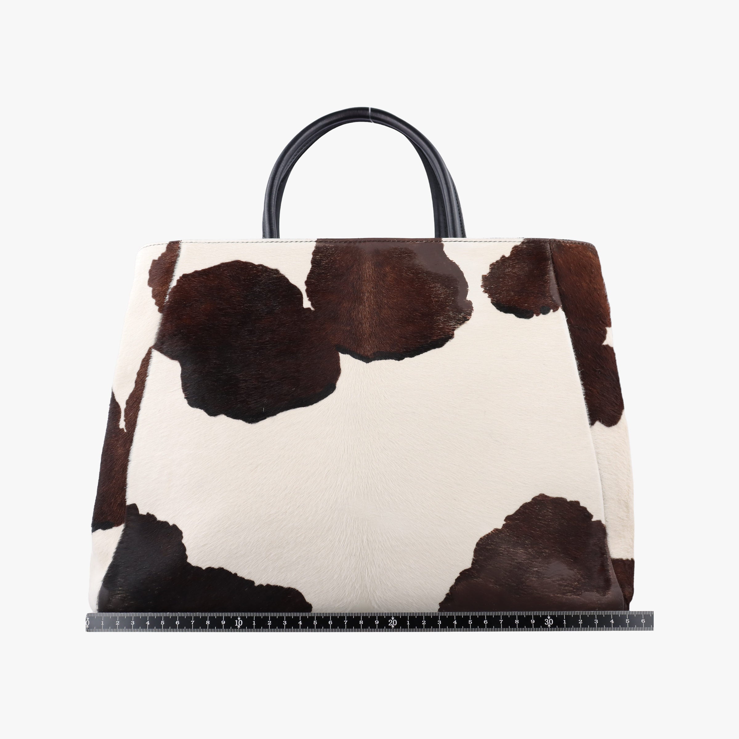 Pre-owned Fendi 2 JOURS White pony hair 8BH250 shoulderbag | stylenewstar