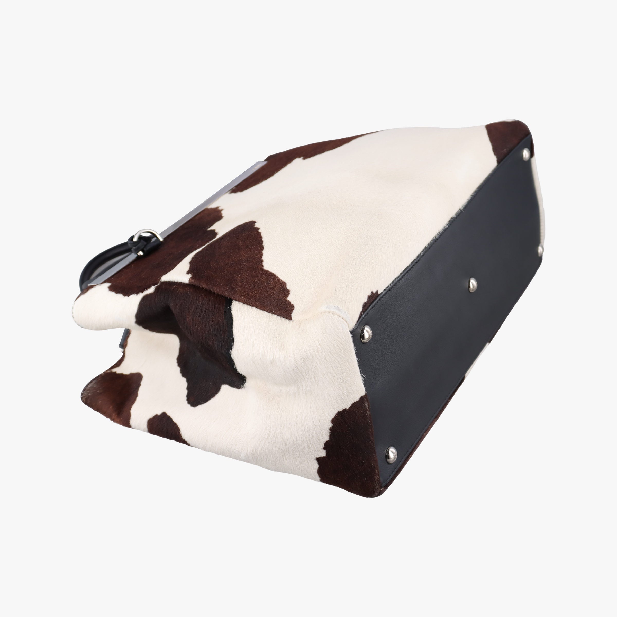 Pre-owned Fendi 2 JOURS White pony hair 8BH250 shoulderbag | stylenewstar