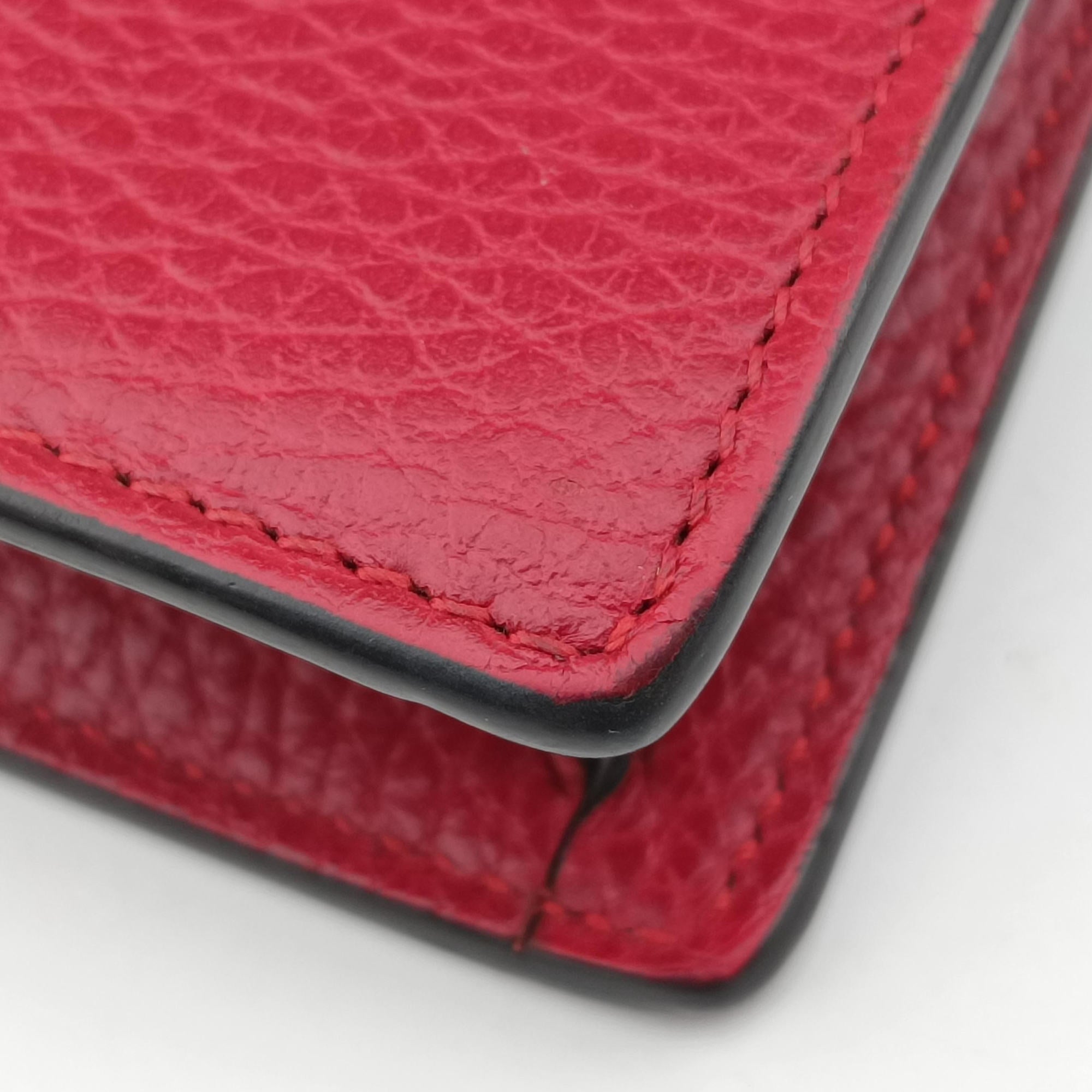 Pre-owned Gucci Dionysus Red Leather 476432 shoulderbag | stylenewstar