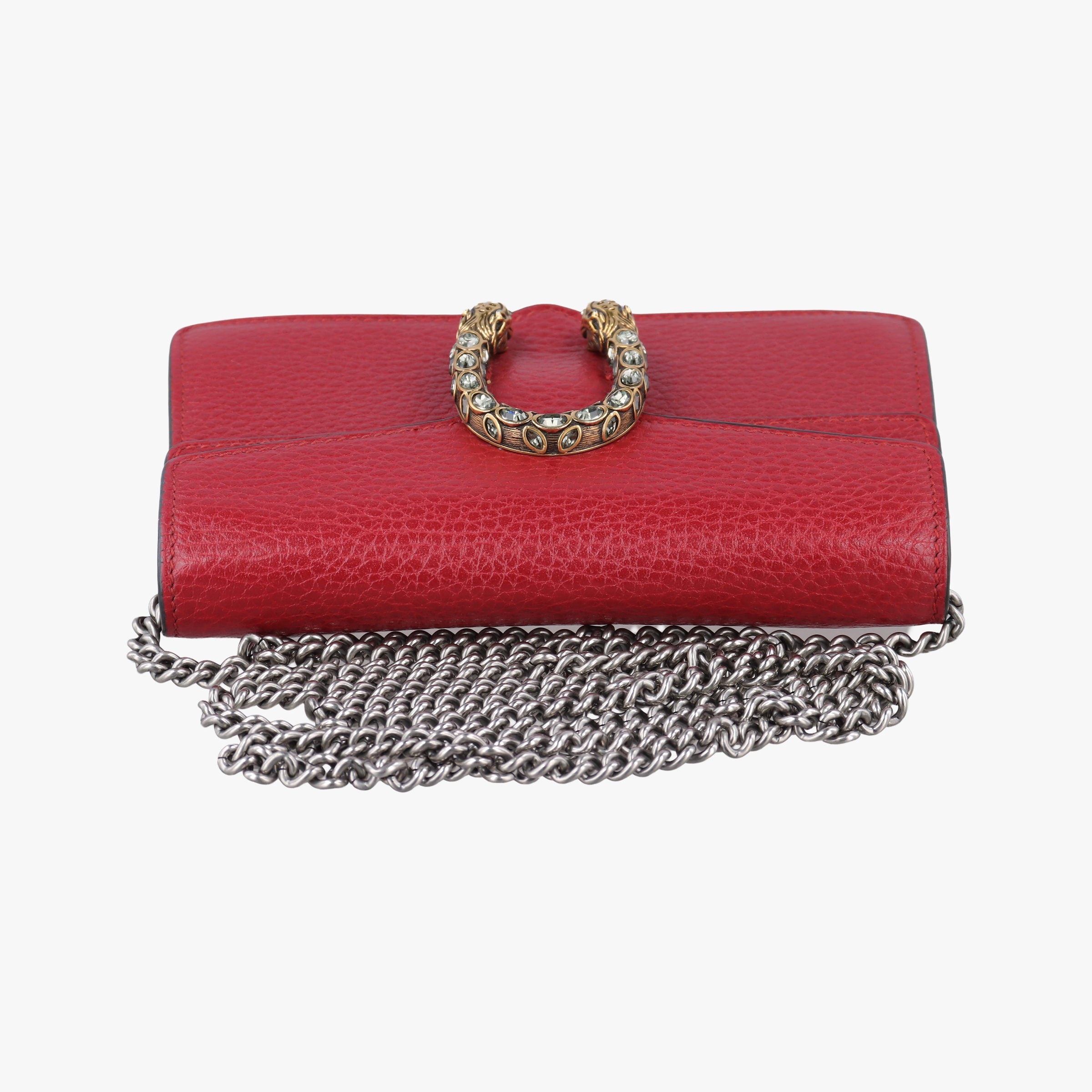 Pre-owned Gucci Dionysus Red Leather 476432 shoulderbag | stylenewstar