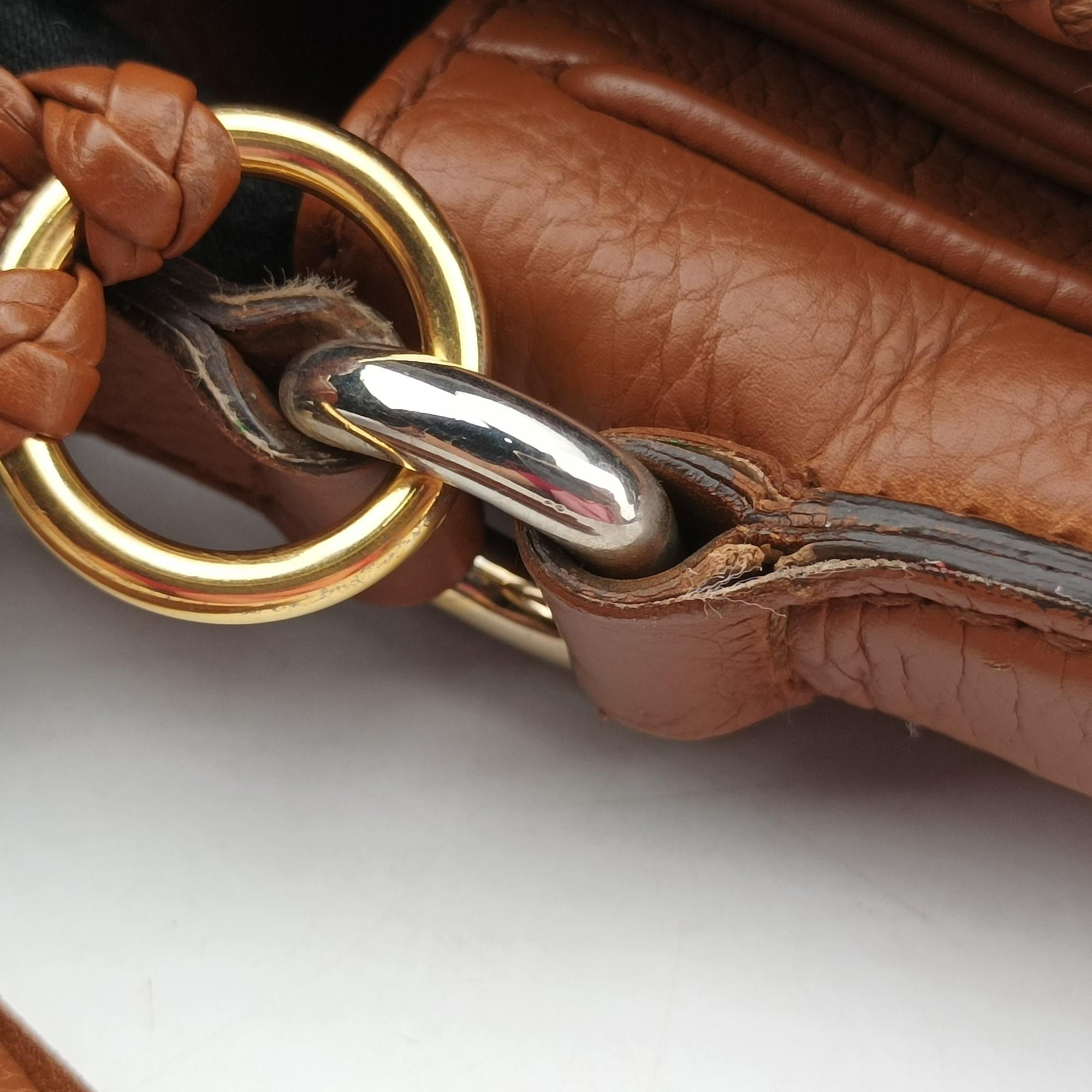 Pre-owned Gucci Marrakech Messenger Brown leather 257024 shoulderbag | stylenewstar