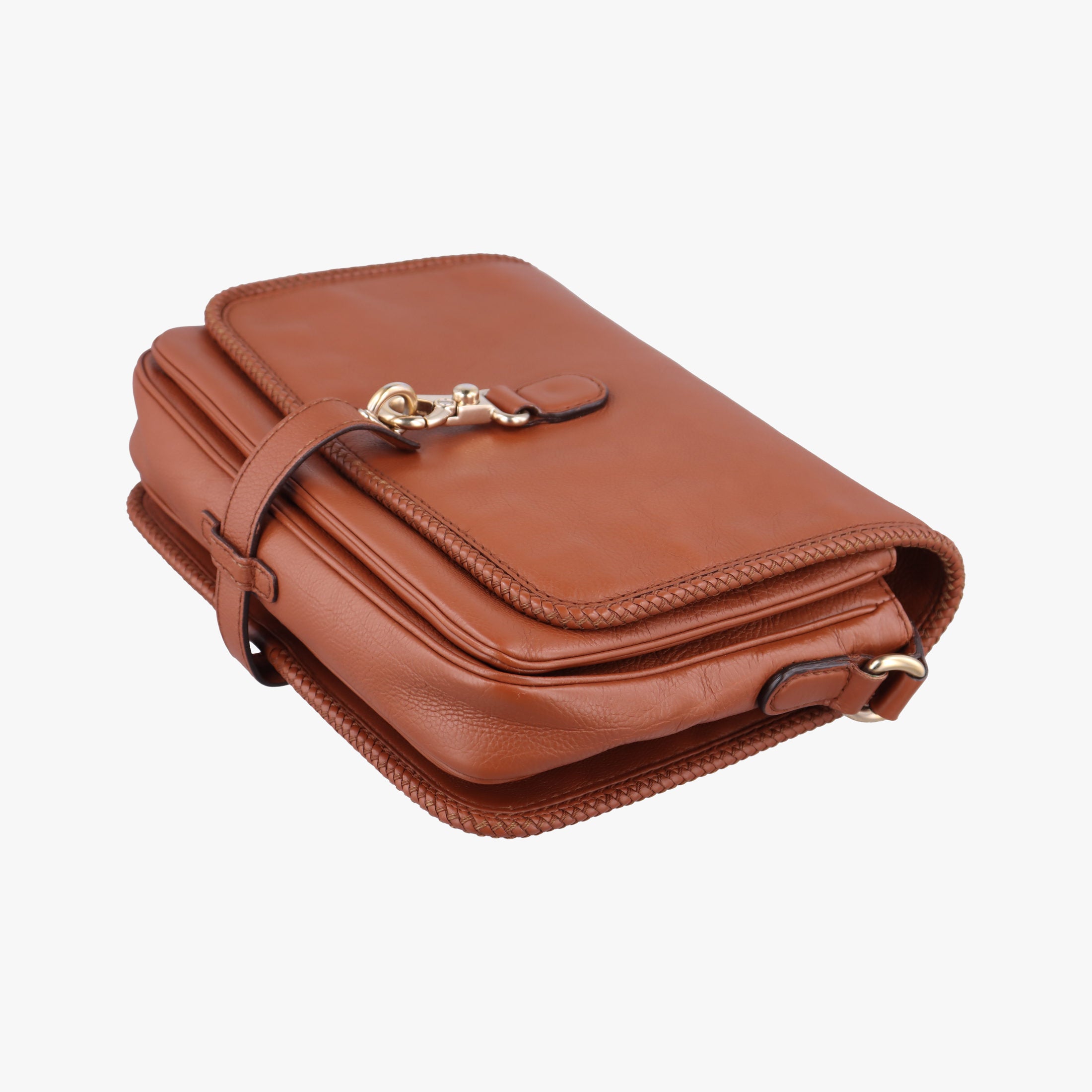 Pre-owned Gucci Marrakech Messenger Brown leather 257024 shoulderbag | stylenewstar