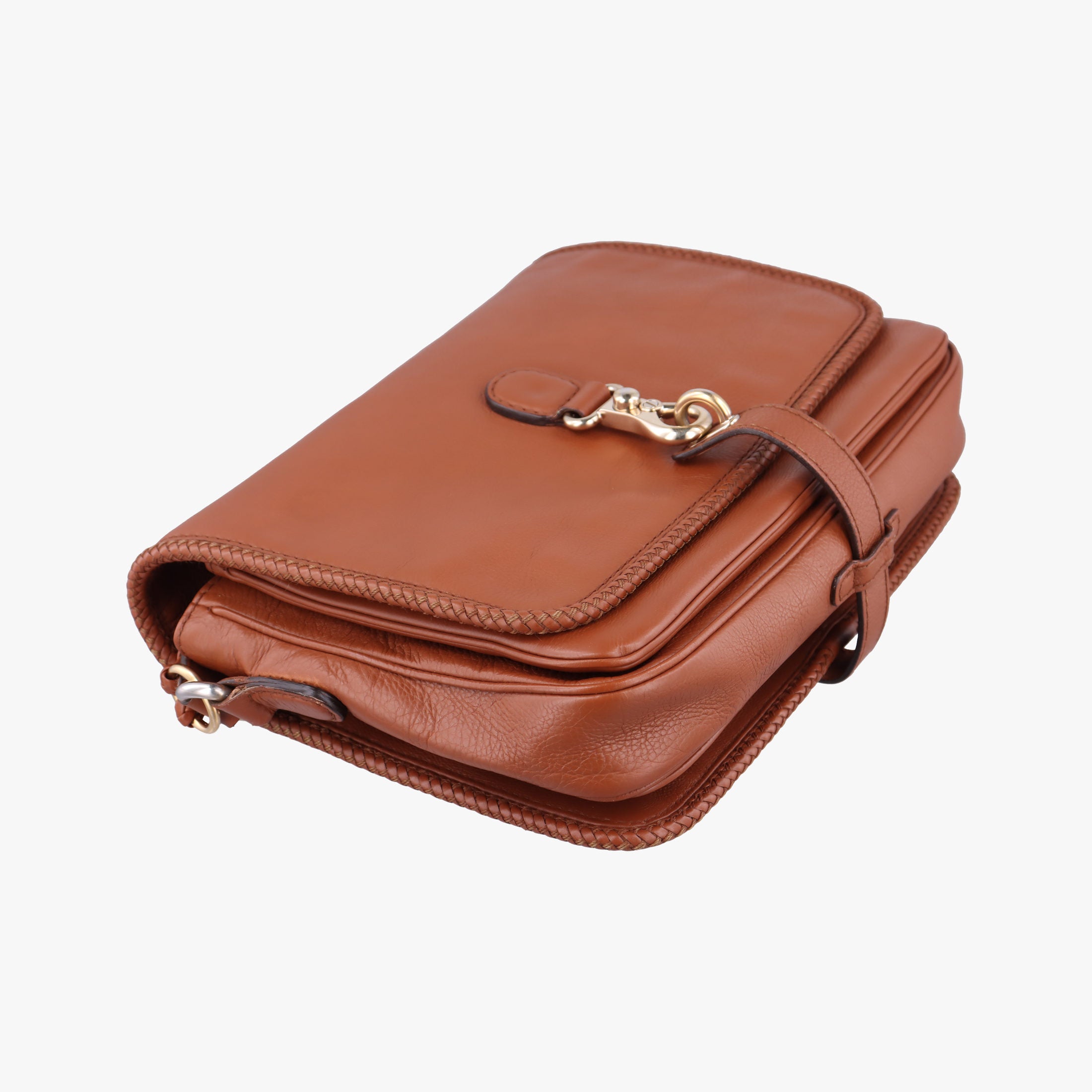 Pre-owned Gucci Marrakech Messenger Brown leather 257024 shoulderbag | stylenewstar