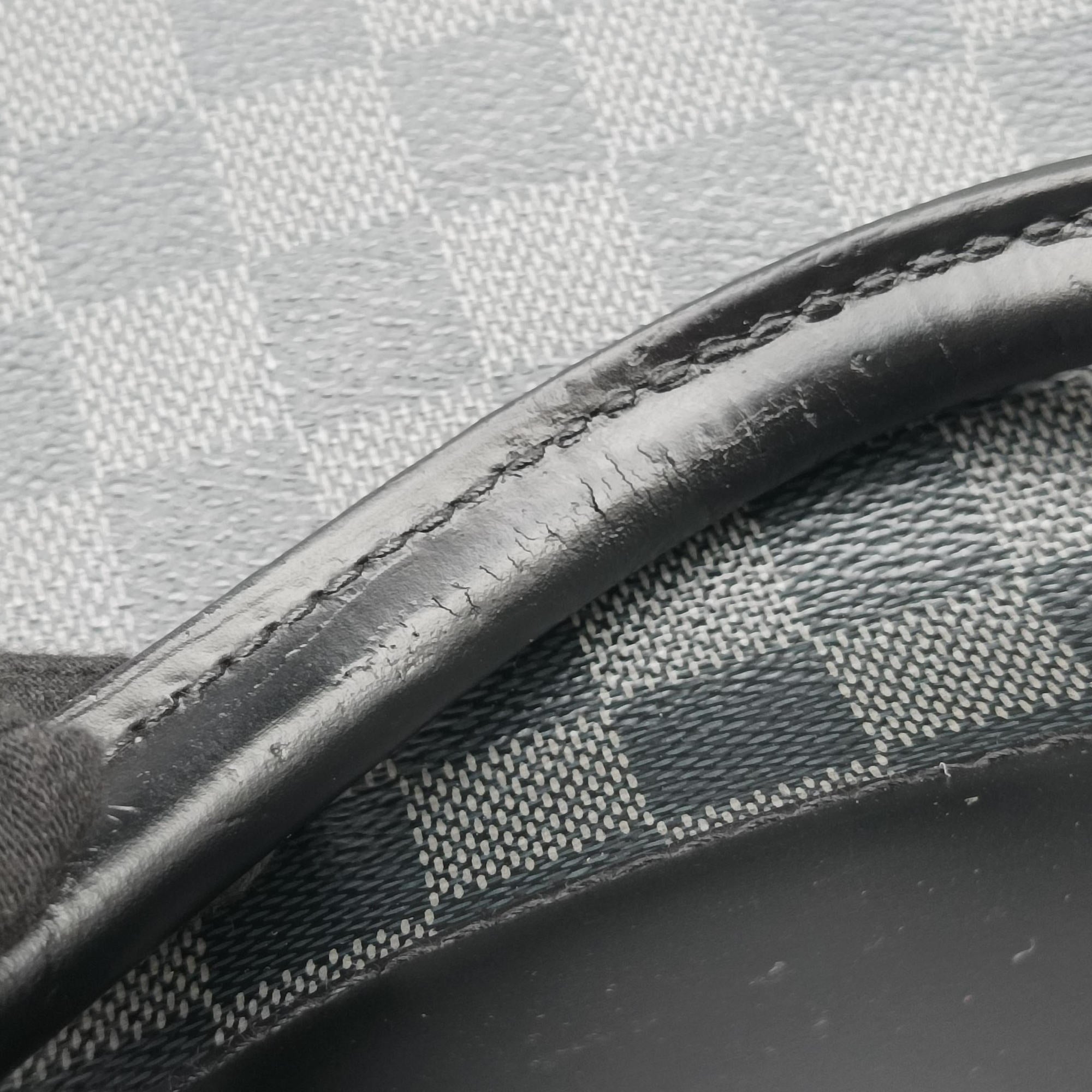 Pre-owned Louis Vuitton Porte-Documents Jour NM Noir Damier Graphite N48260 handbag | stylenewstar