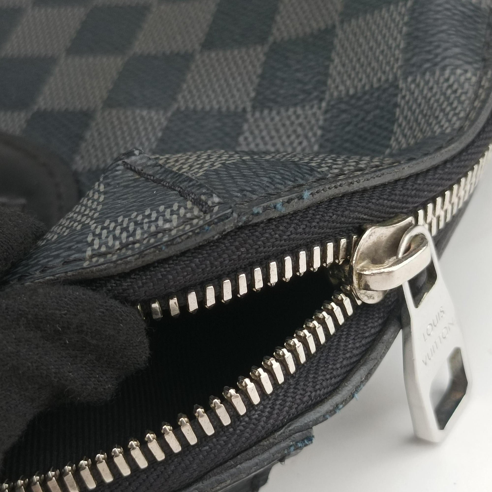 Pre-owned Louis Vuitton Porte-Documents Jour NM Noir Damier Graphite N48260 handbag | stylenewstar